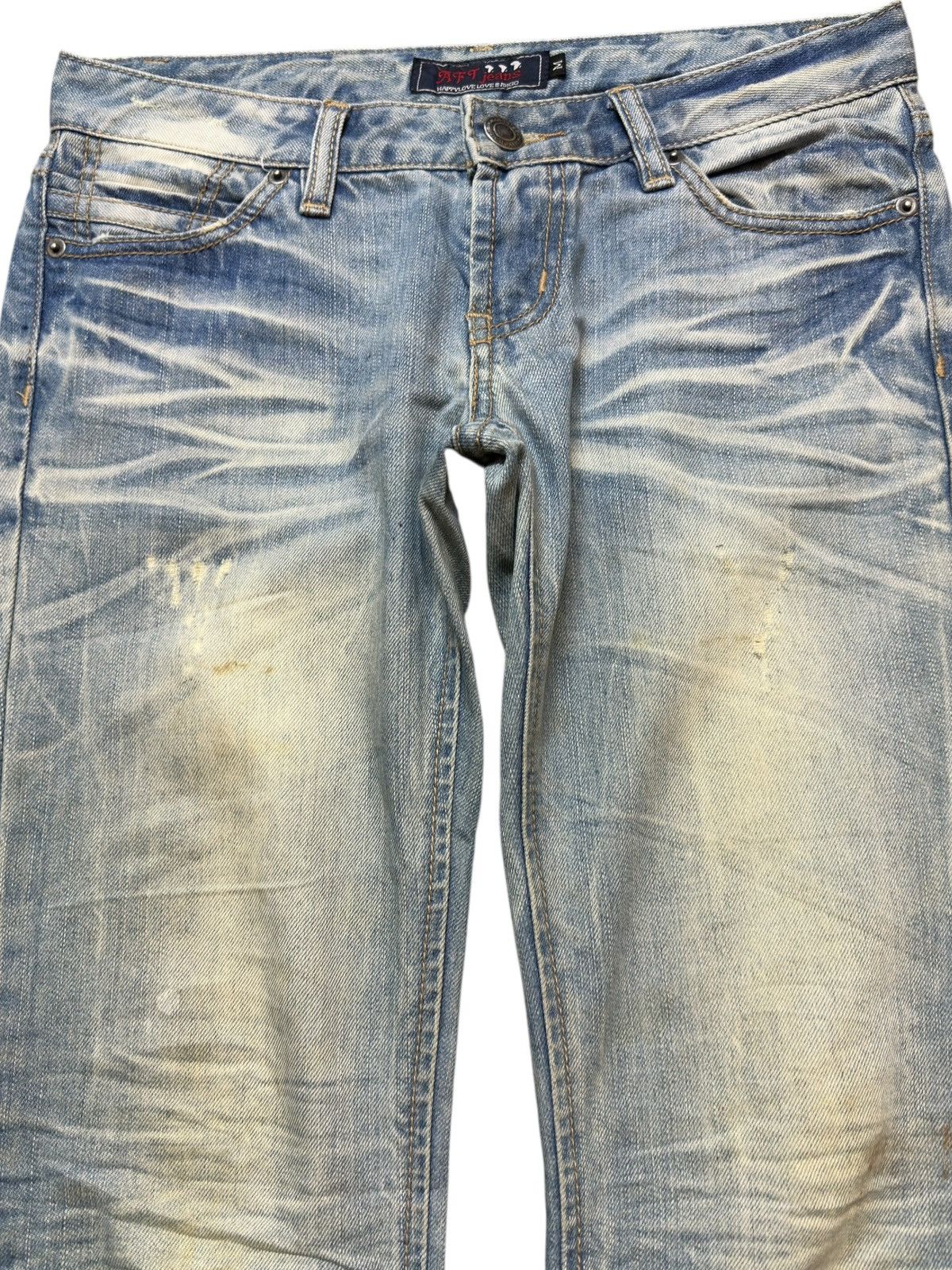 After Six Vintage AFT10 Faded Wrinkles Whiskers Distressed Denim Size US 31 - 2 Thumbnail