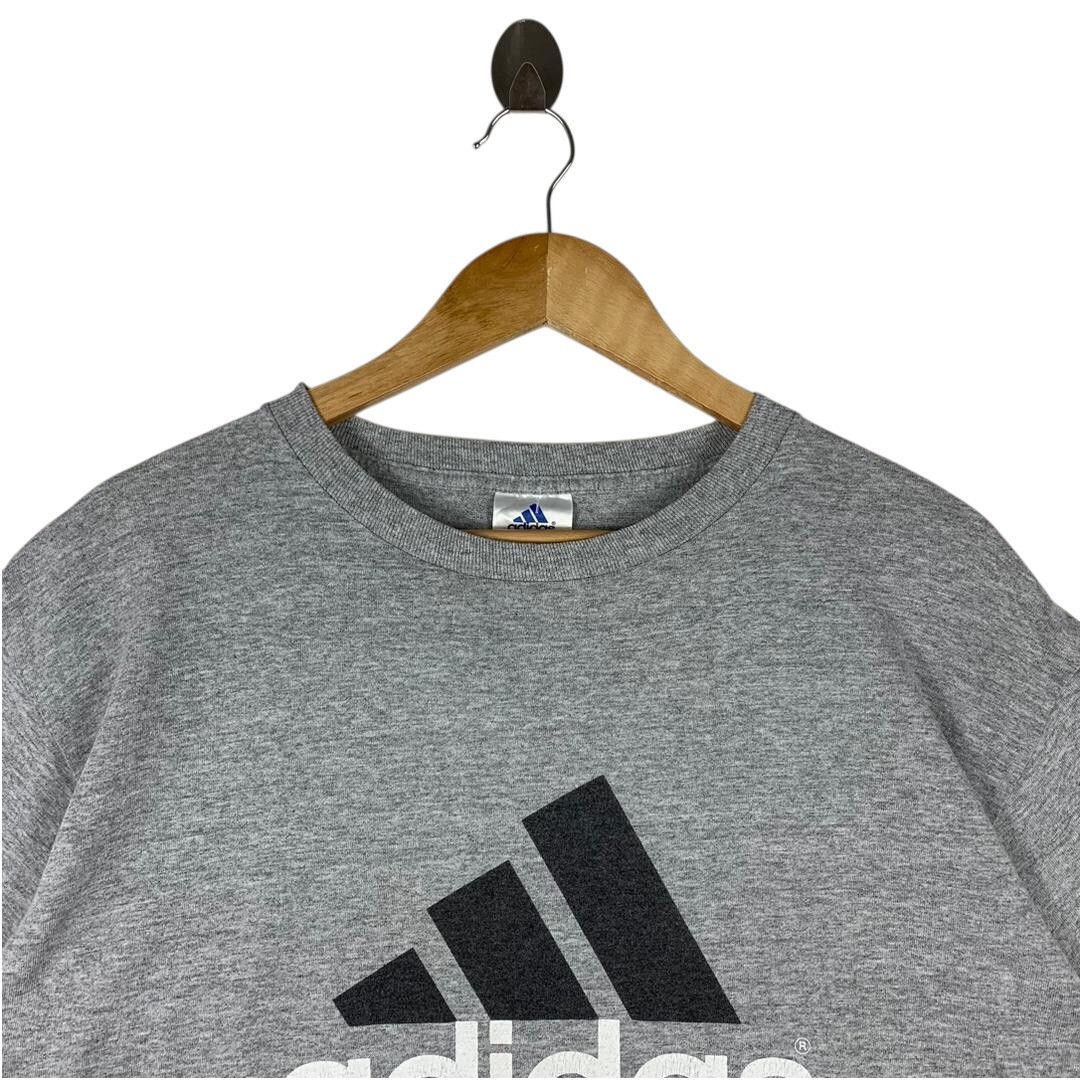 Adidas Vintage 90s ADIDAS soccer grey tee shirt Size US M / EU 48-50 / 2 - 2 Thumbnail