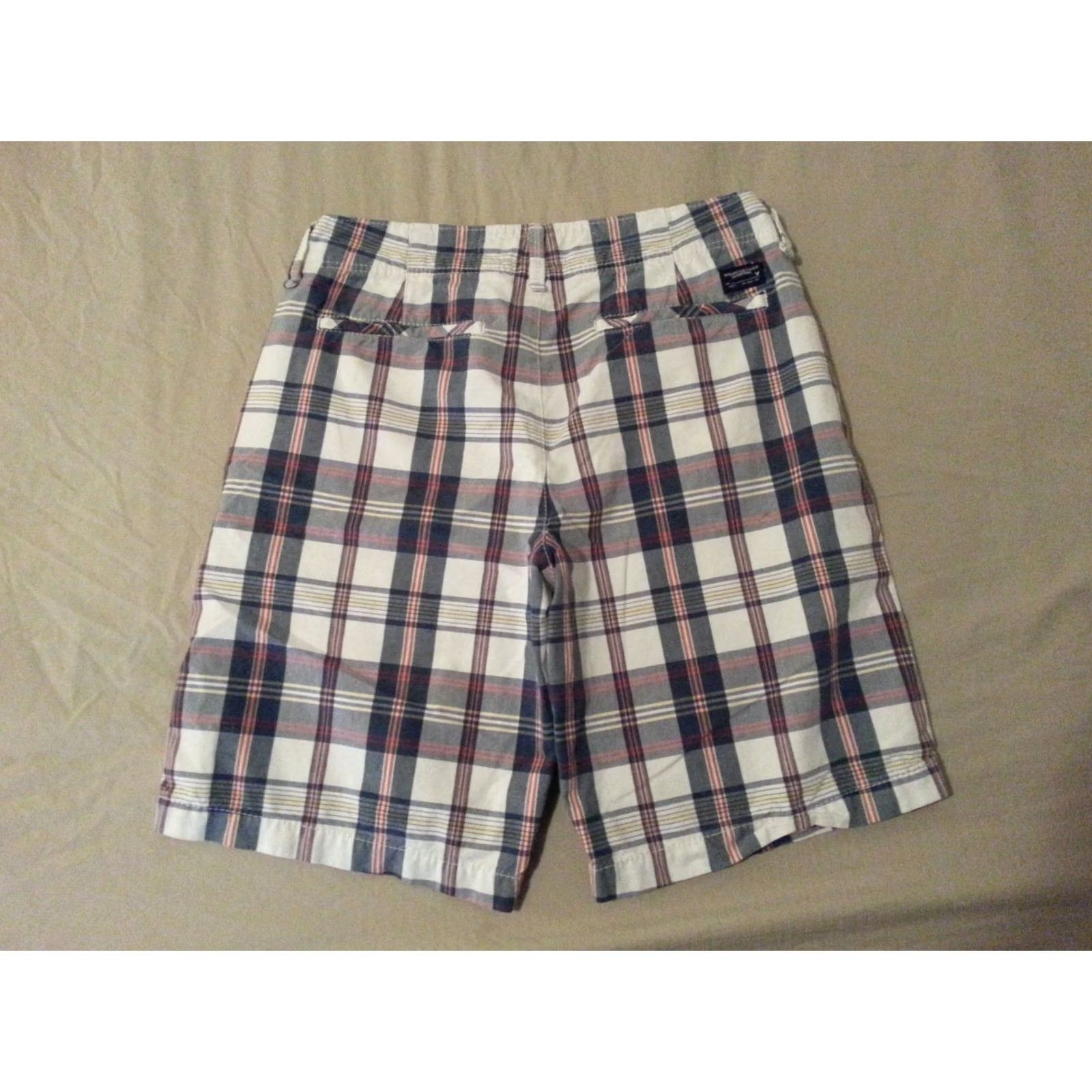 American Eagle Outfitters Mens American Eagle Outfitters Plaid Shorts 28 White Khaki Size US 28 / EU 44 - 2 Thumbnail
