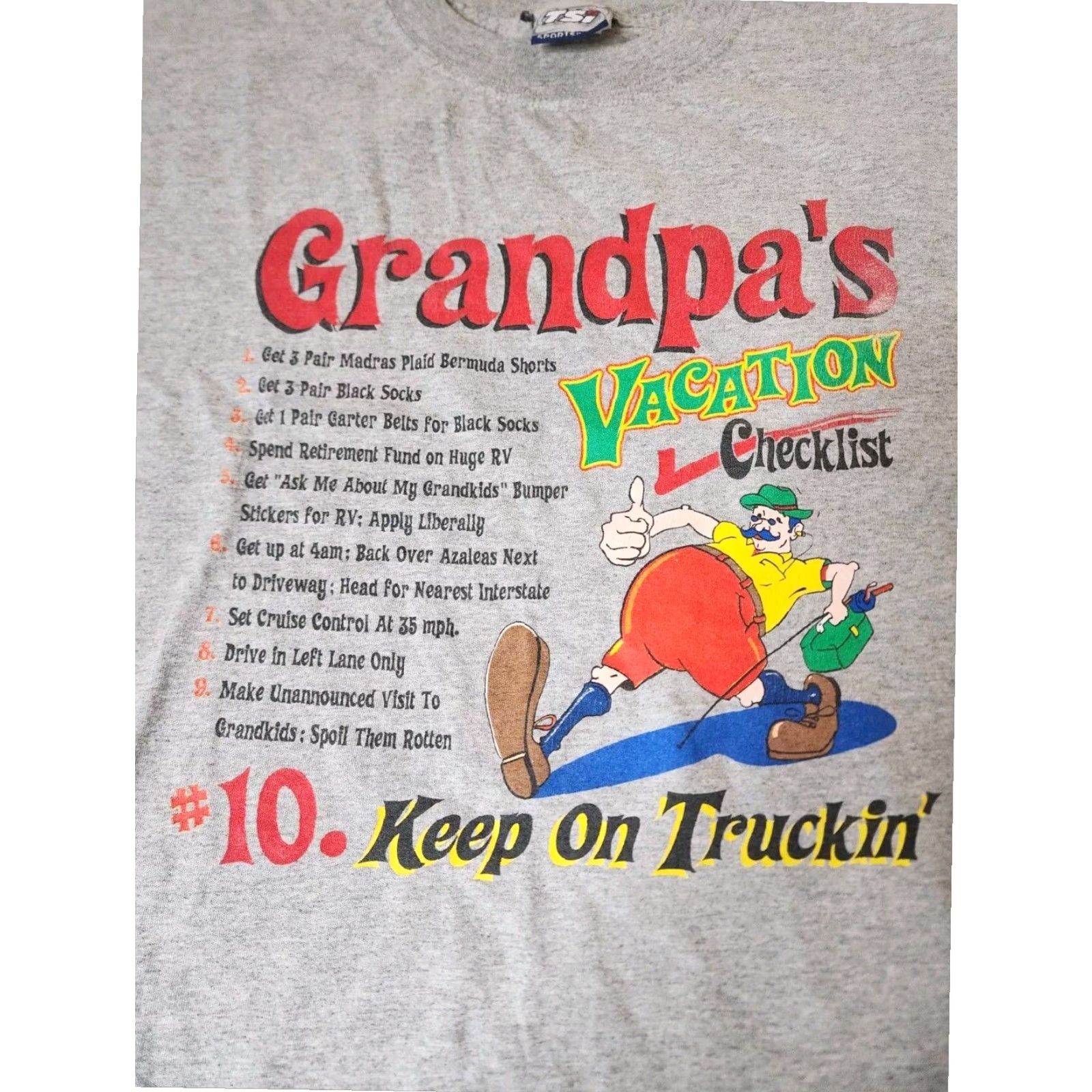 Vintage VINTAGE Y2K Funny RV Life Mens XL Gray Short Sleeve T Shirt TSI Crew Neck Cotton Size US XL / EU 56 / 4 - 4 Thumbnail