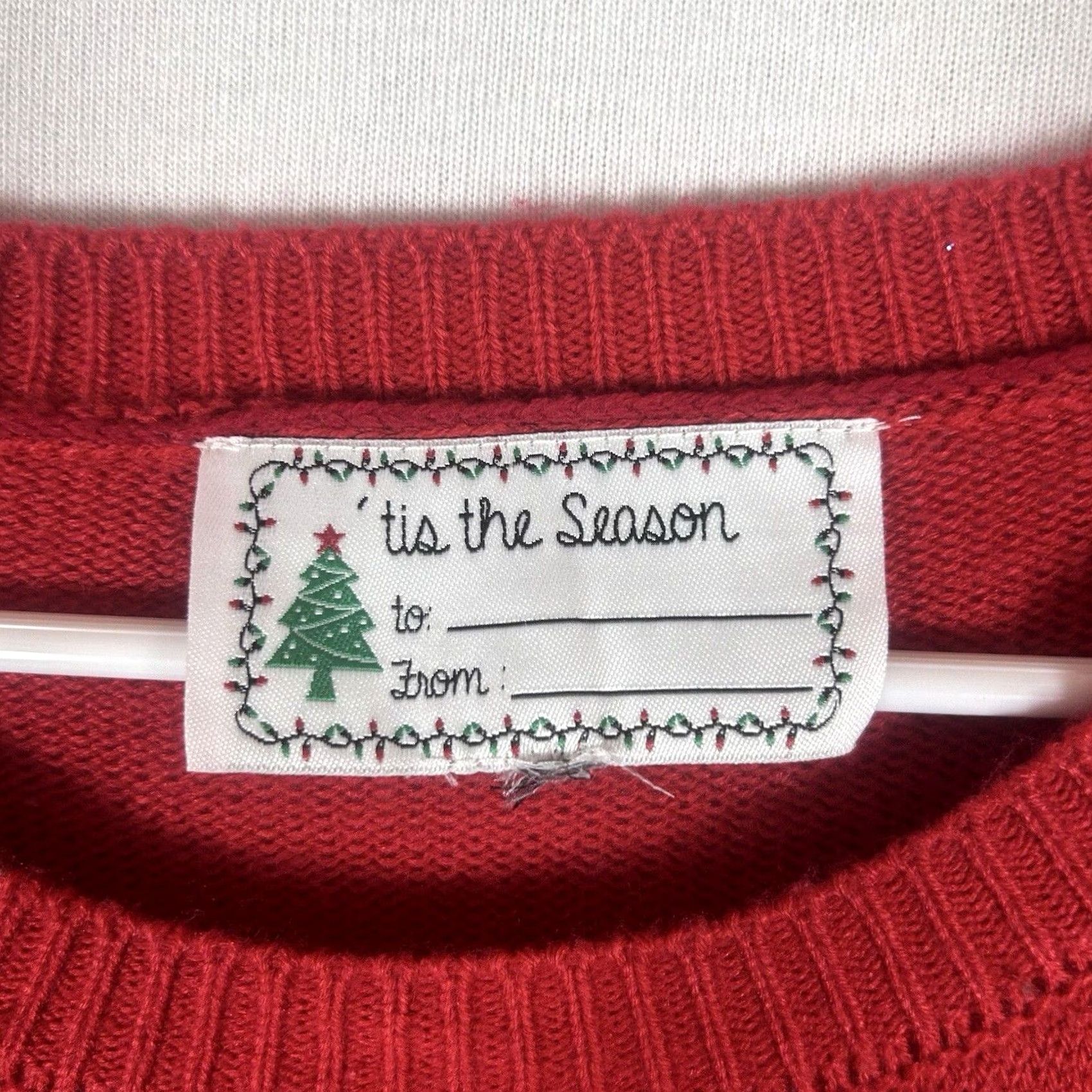 Vintage VINTAGE Ugly Christmas Sweater Unicorn Womens L Red Crew Neck Pullover Holiday L/S Size L / US 10 / IT 46 - 4 Thumbnail