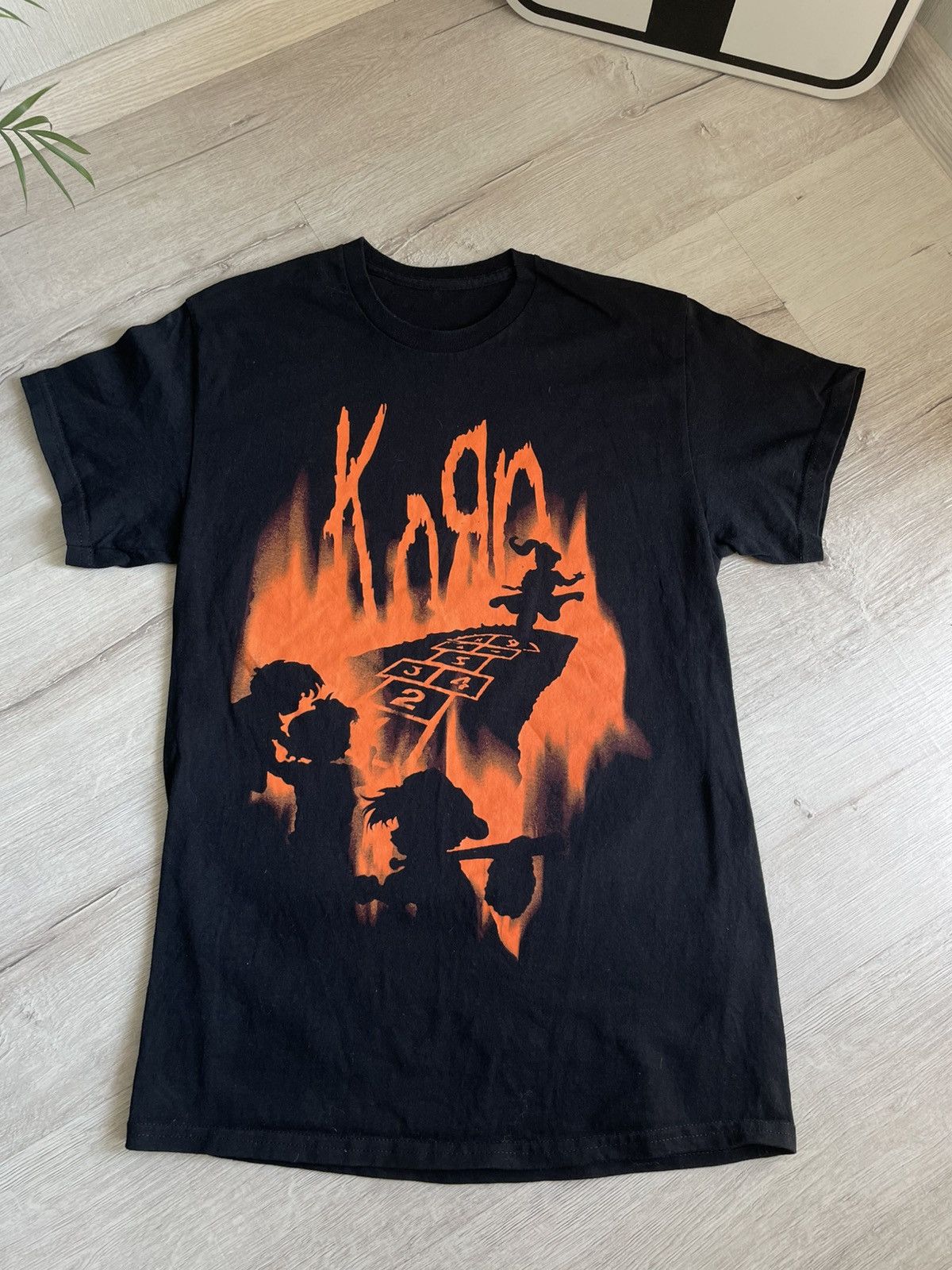 Band Tees × Vintage Rare Korn Hopscotch Flame T-shirt Follow The Leader Hard Roc Size US S / EU 44-46 / 1 - 4 Thumbnail