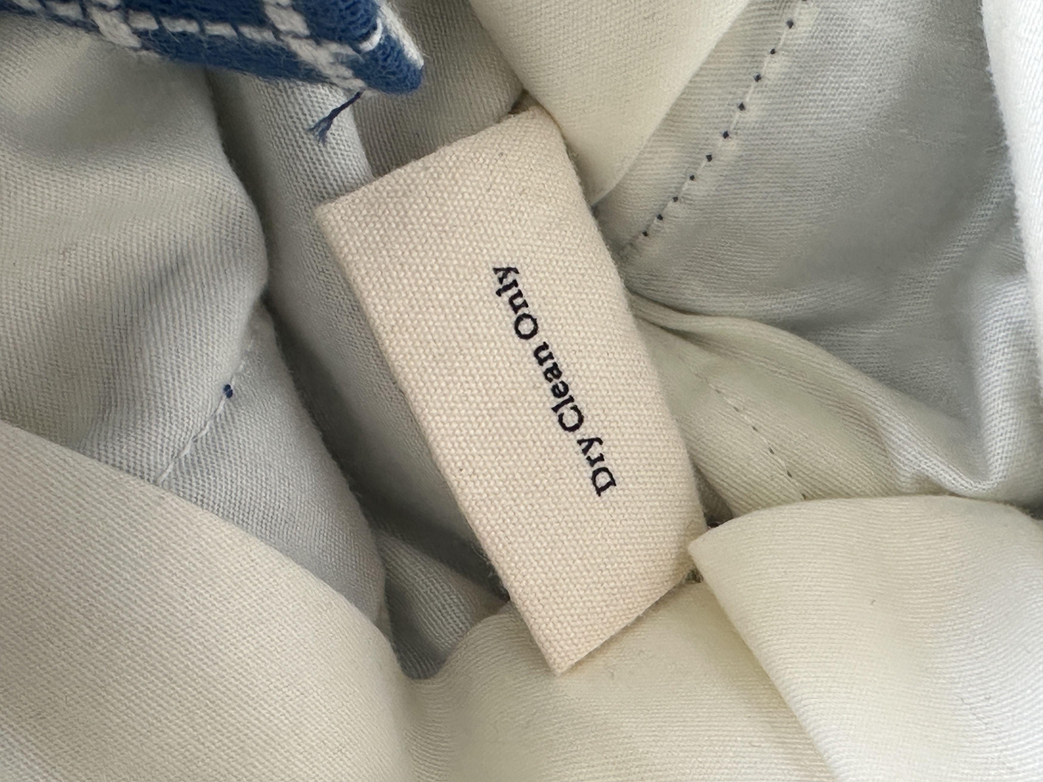 Bode BODE Navy Blue Embroidered Plaid Side Tie Trousers Size 29 Size US 29 - 5 Thumbnail