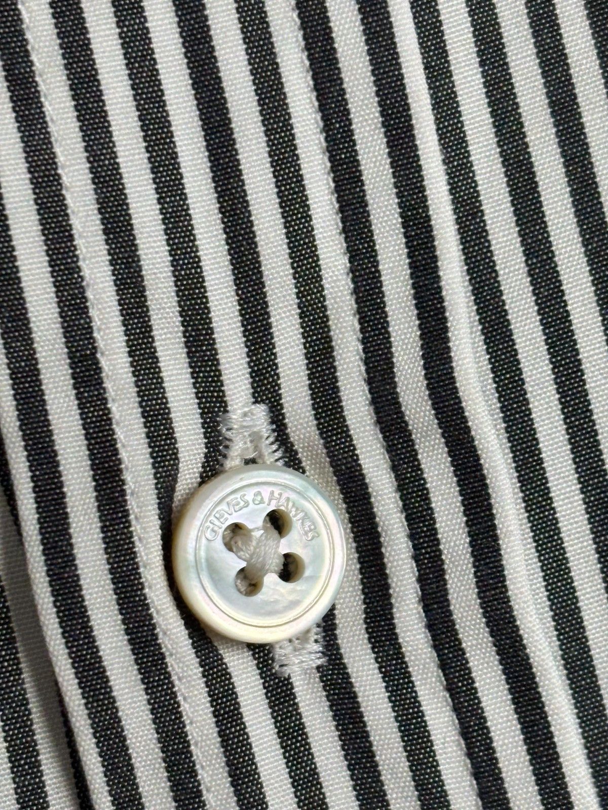 Gieves & Hawkes Gieves & Hawkes Savile Row French Cuff Striped Dress Shirt Size US S / EU 44-46 / 1 - 6 Thumbnail