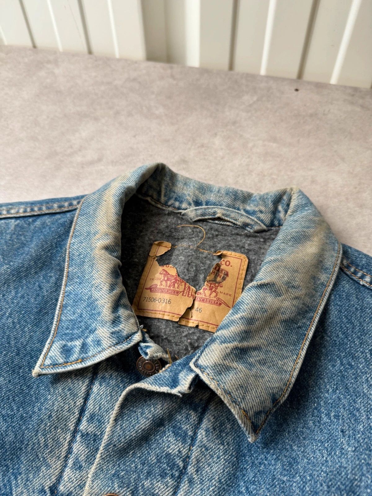 Levi's Veste Jean Levi's Type III trucker 71506 Made In USA 80s L Size US L / EU 52-54 / 3 - 6 Thumbnail