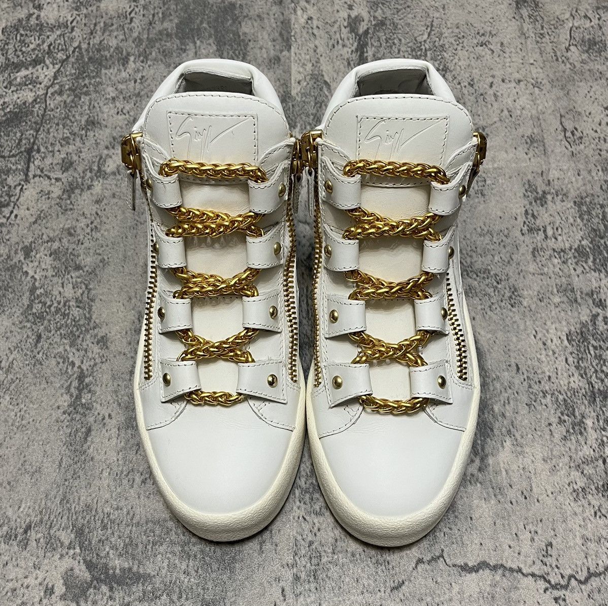 Giuseppe Zanotti Giuseppe Zanotti High Top Sneakers White Size US 6.5 / EU 39-40 - 2 Thumbnail