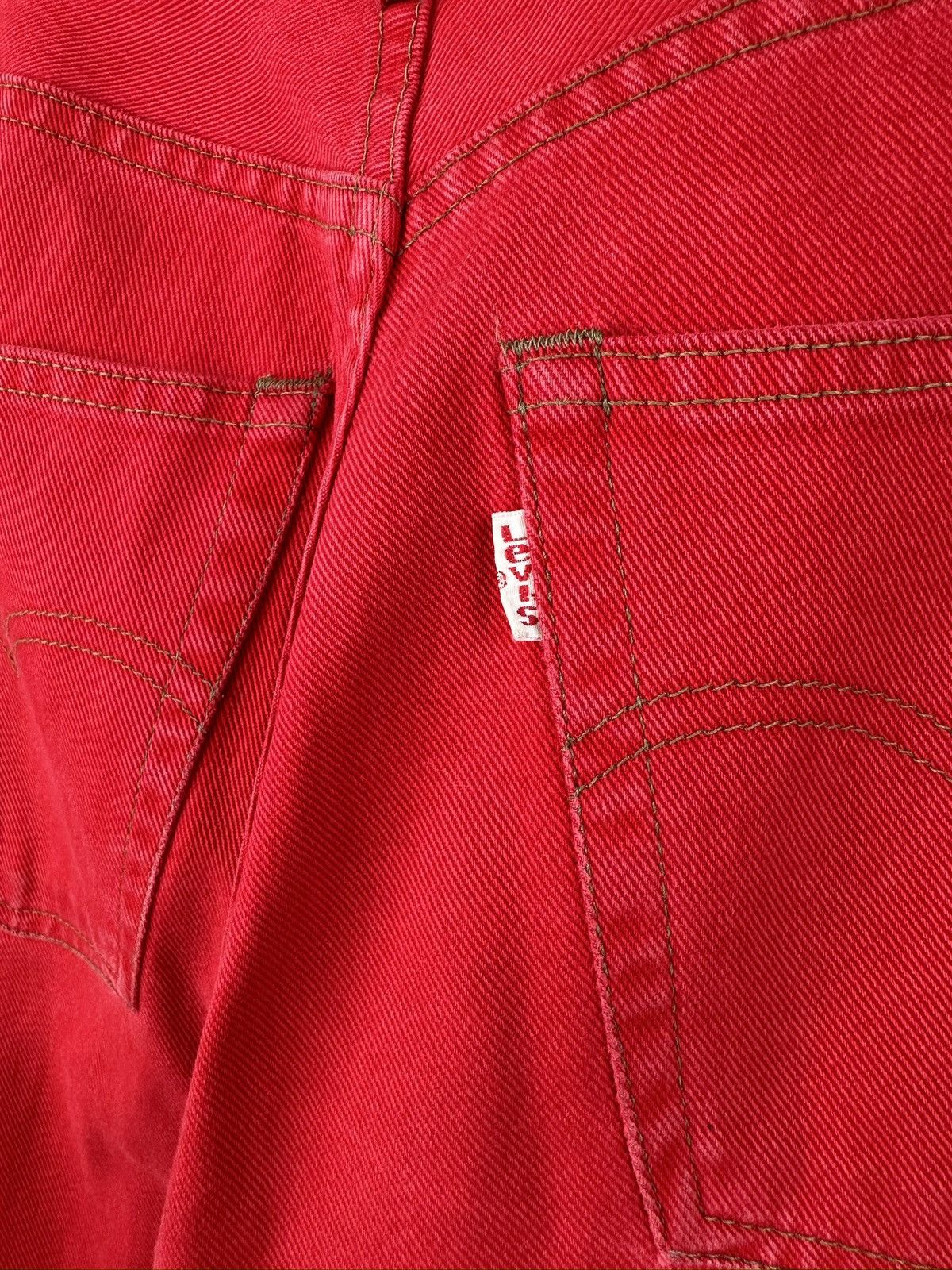 Levi's 90s LEVI’S 451 Baggy Jeans Red Denim made in USA 🇺🇸 Size US 27 - 5 Thumbnail