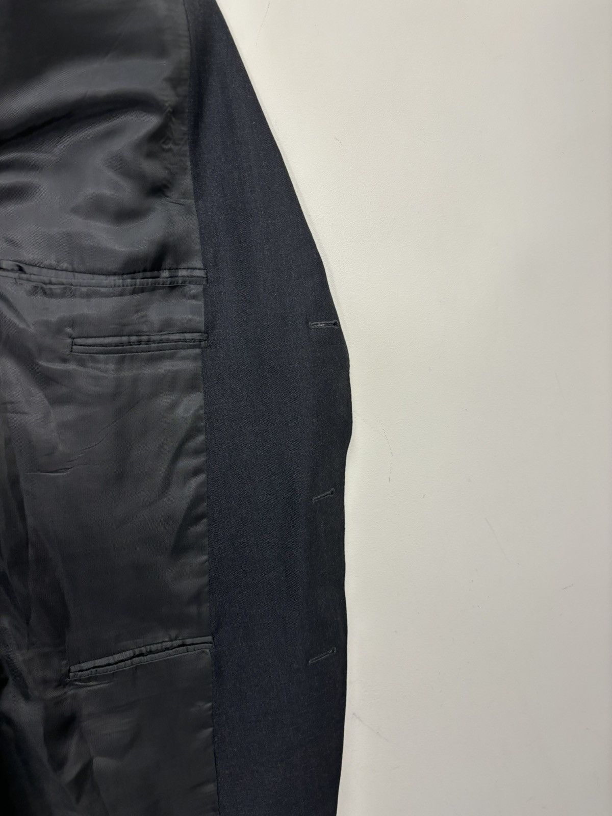 Ermenegildo Zegna Ermenegildo Zegna Men’s Dark Gray Formal Wool Blazer Jacket Size 50L - 15 Thumbnail