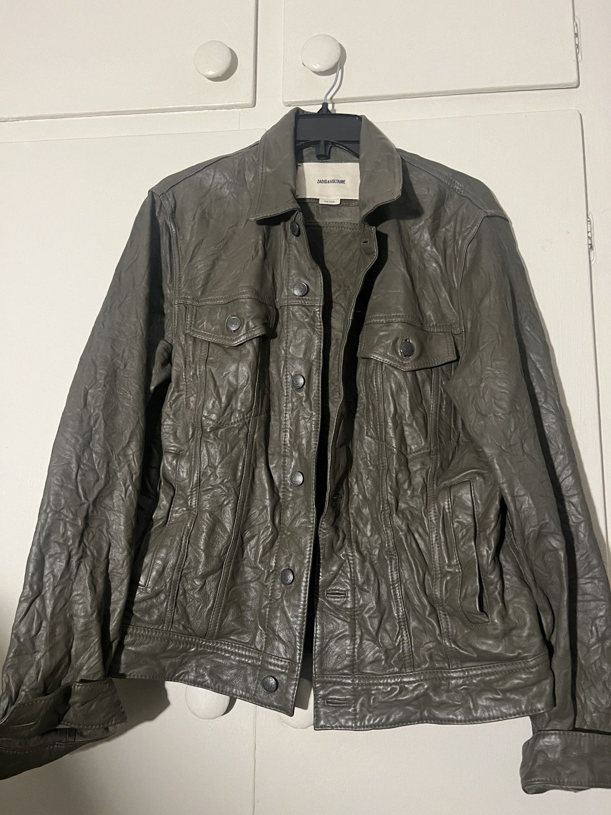 Zadig & Voltaire Base Crinkle Leather Size US S / EU 44-46 / 1 - 1 Thumbnail