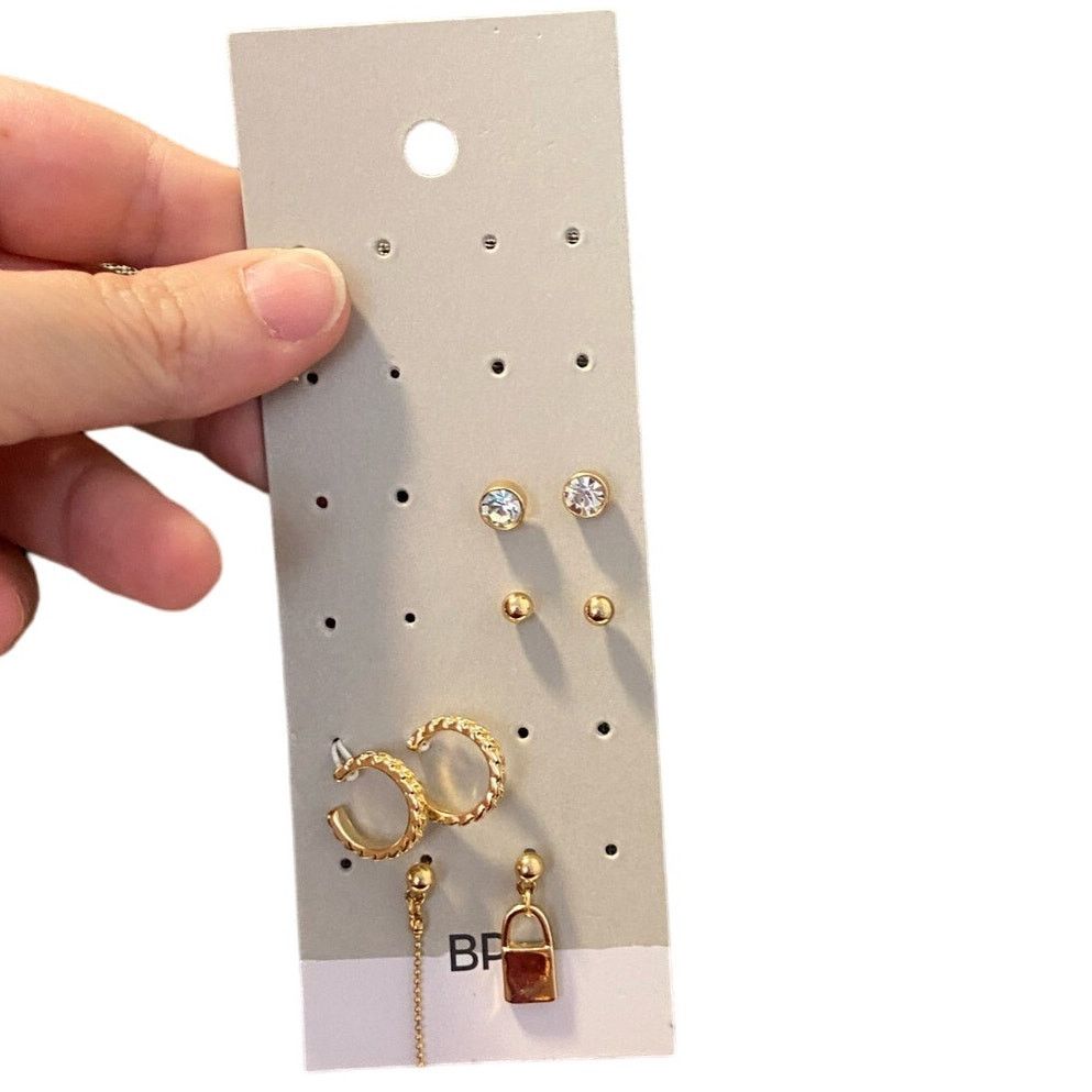 Nordstrom Nordstrom stud padlock earring and ear cuff set Size ONE SIZE - 1 Thumbnail