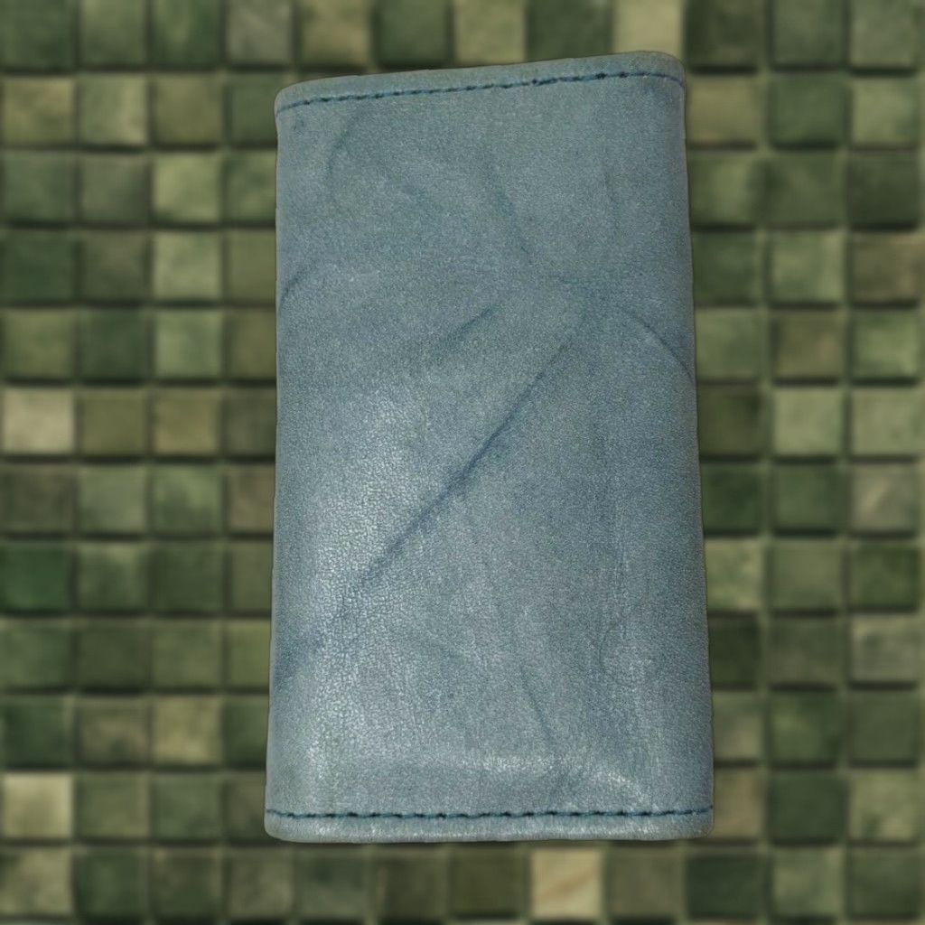 Vintage VTG Amity Key Case Holder Shirt Men Blue Cowhide Leather Diamond Pattern J21 Size ONE SIZE - 1 Thumbnail