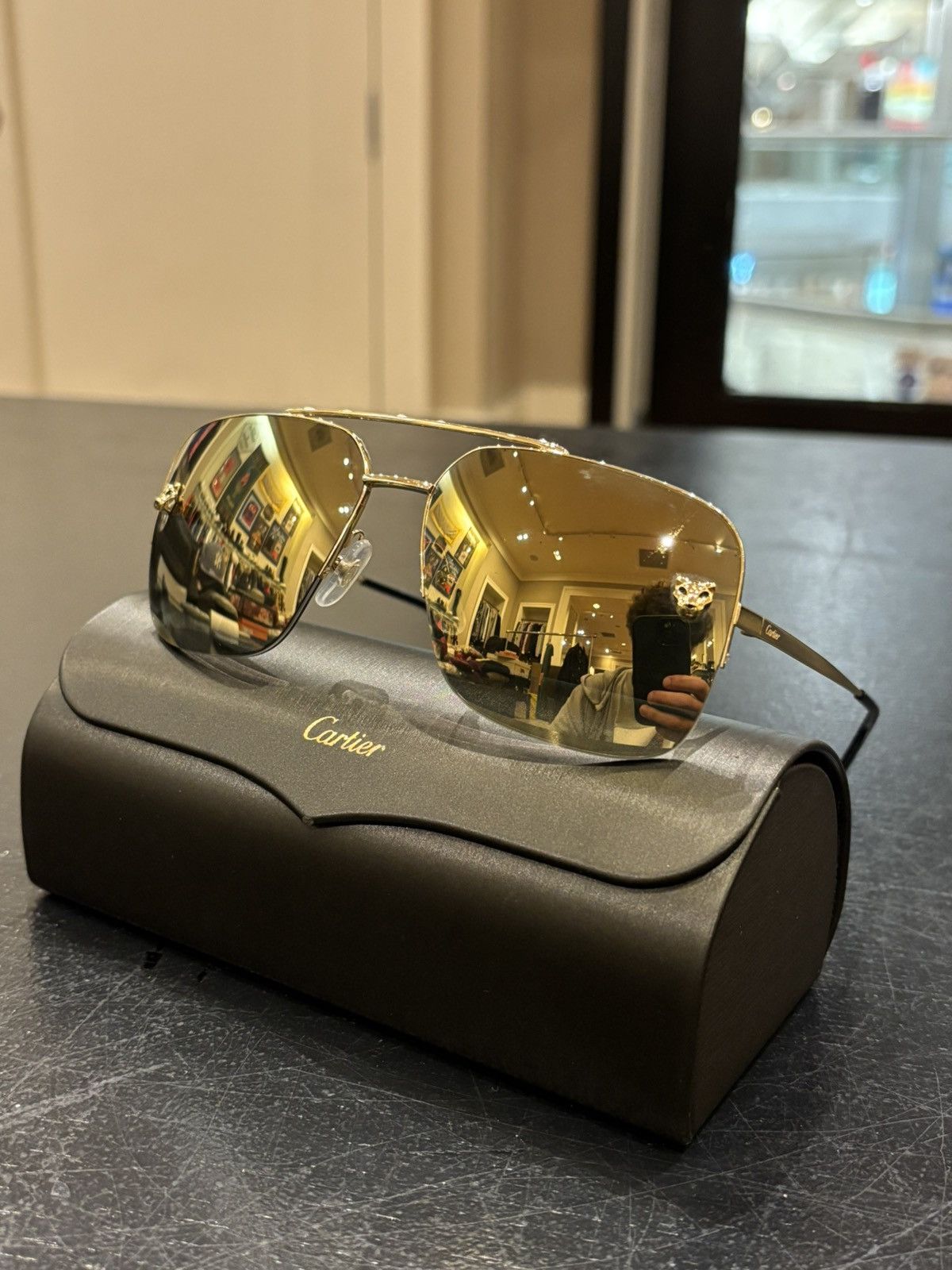 Cartier Cartier Panthère de Cartier Sunglasses Size ONE SIZE - 1 Thumbnail