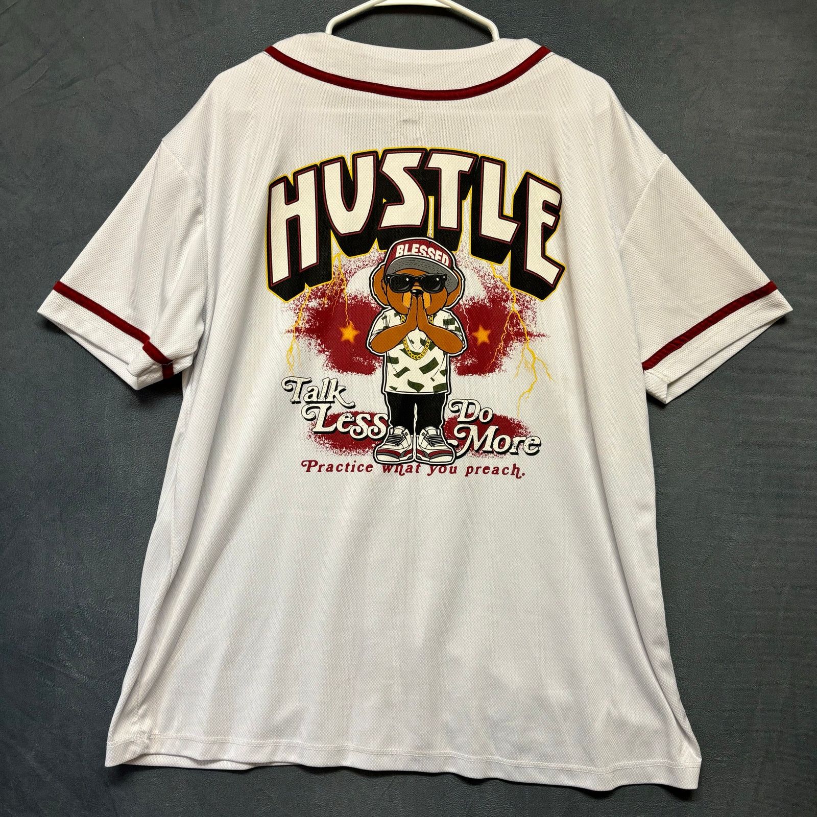 Other East West Hustle Jersey Shirt Mesh Streetwear Button 2-Sided Size US L / EU 52-54 / 3 - 2 Thumbnail