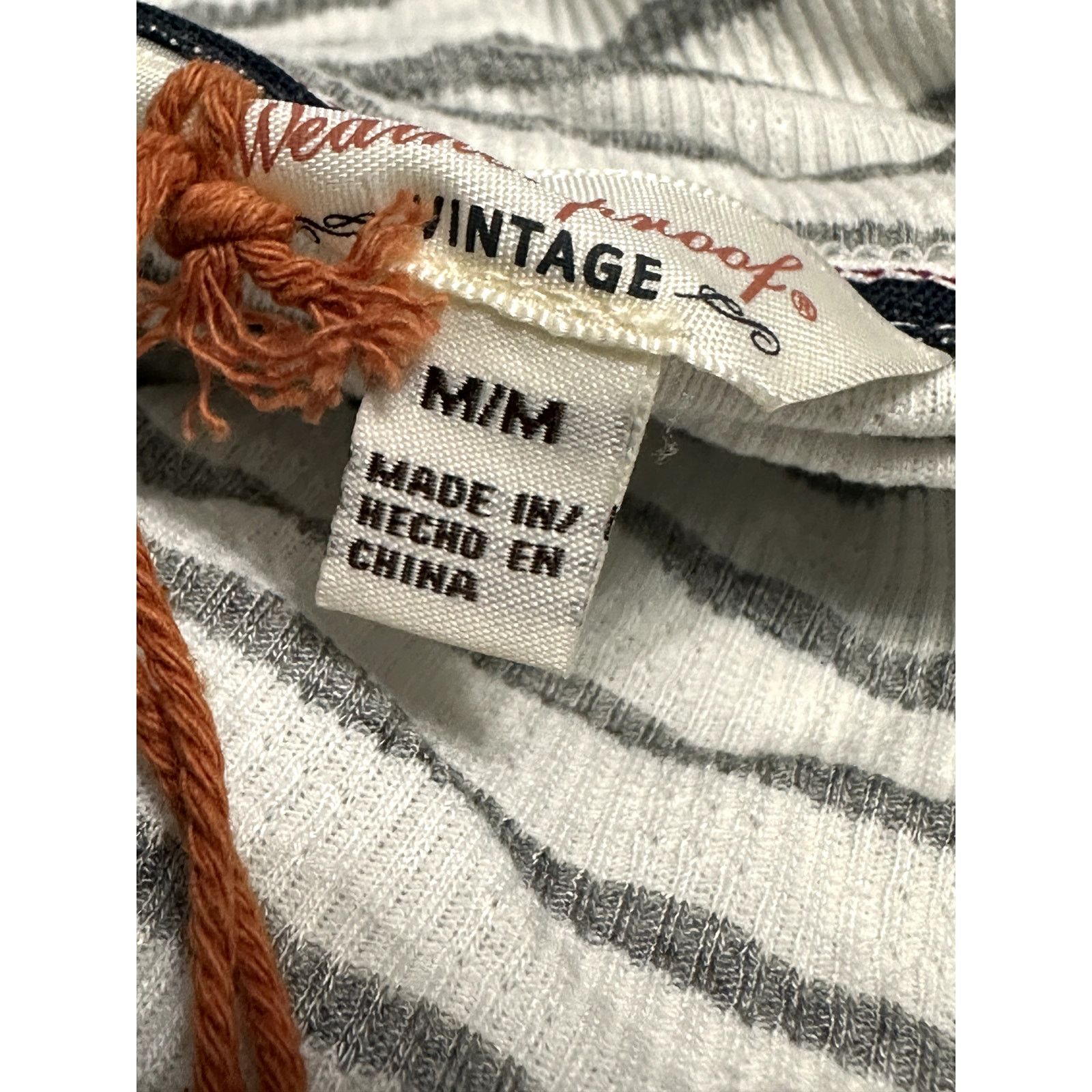 Other Weatherproof Vintage Top Striped Ribbed Gray/Cream M NWT Size M / US 6-8 / IT 42-44 - 8 Thumbnail