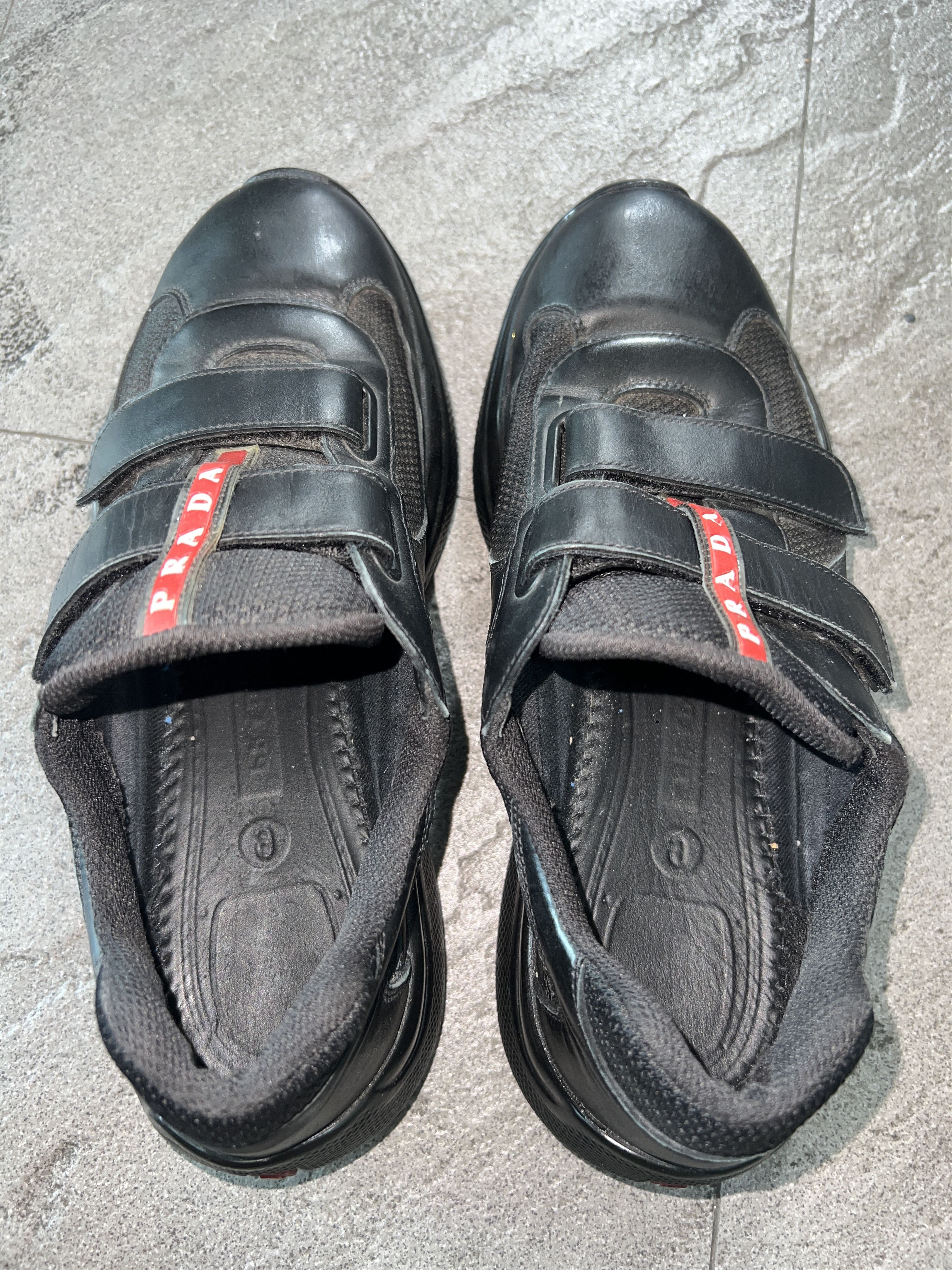 Prada Prada Red Line Velcro Strap Sneakers Black EU40 Size US 9 / IT 39 - 9 Thumbnail