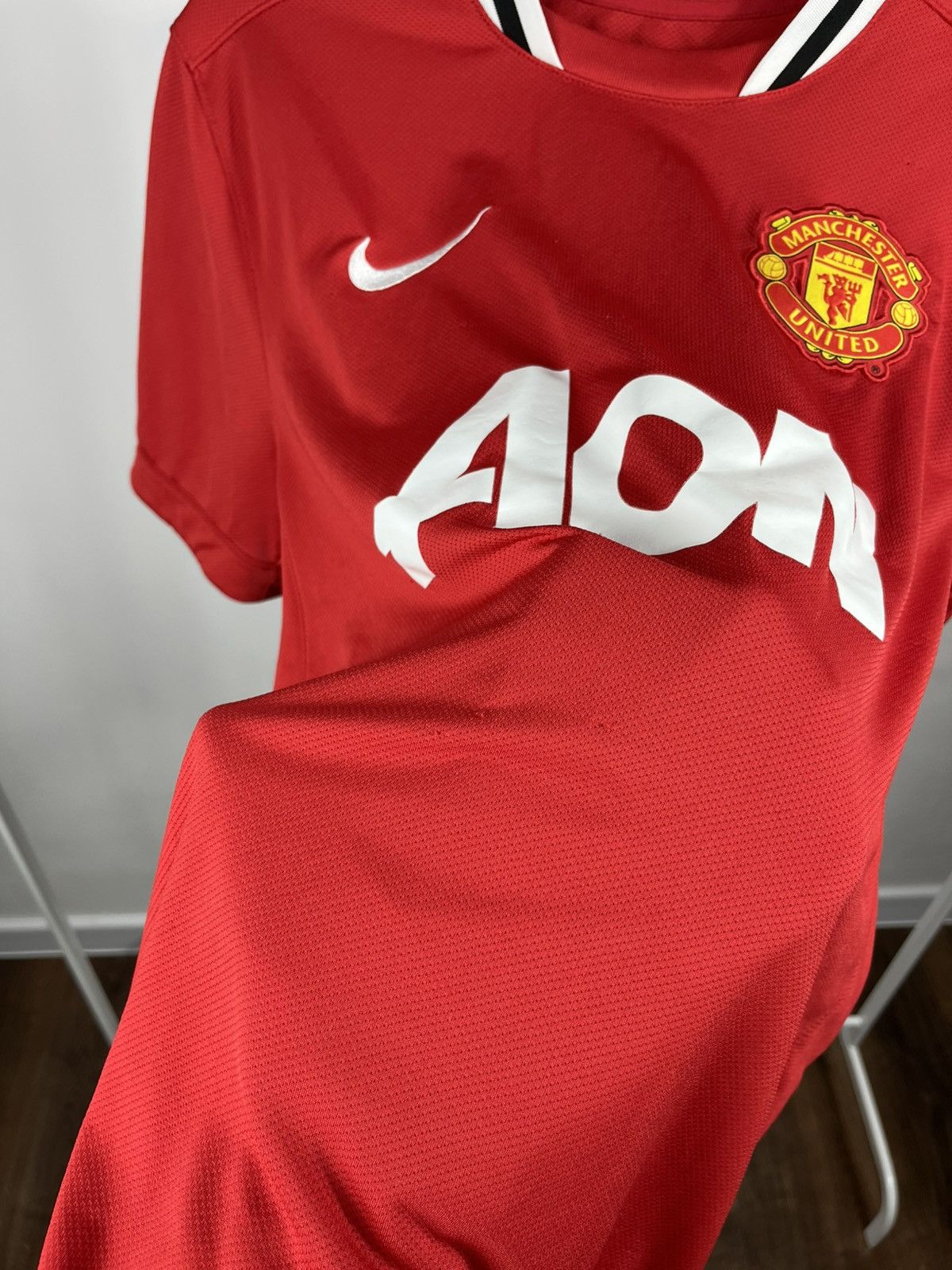 Nike Manchester United Nike Home Jersey 2011 Red AON Dri Fit Size US L / EU 52-54 / 3 - 4 Thumbnail