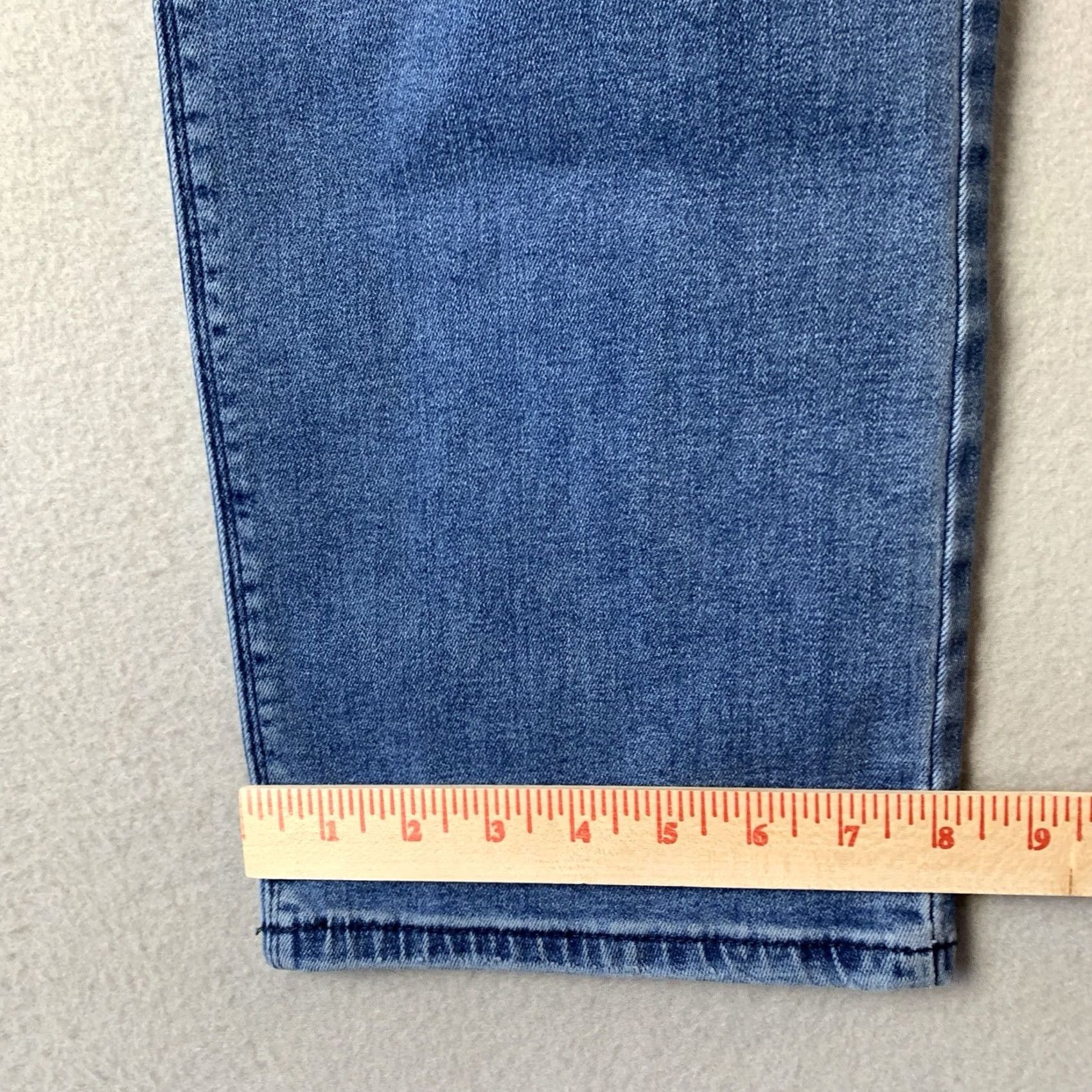 Mott & Bow Mott & Bow Jeans Mens 35x30 Blue Straight Stretch Denim Preppy Casual Regular Rise 5-Pocket Logo Button Zipper Size US 35 - 6 Thumbnail