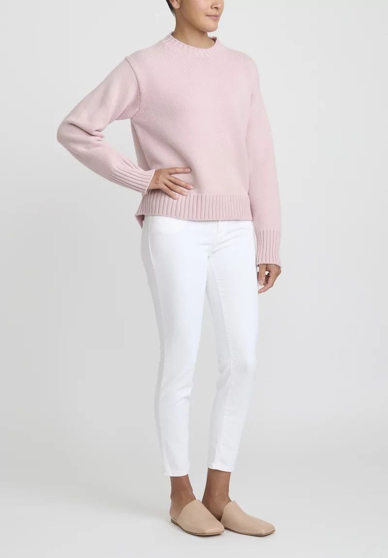 Jil Sander o1y1025 Cashmere Blend Sweater in Light Pink Size XS / US 0-2 / IT 36-38 - 3 Thumbnail