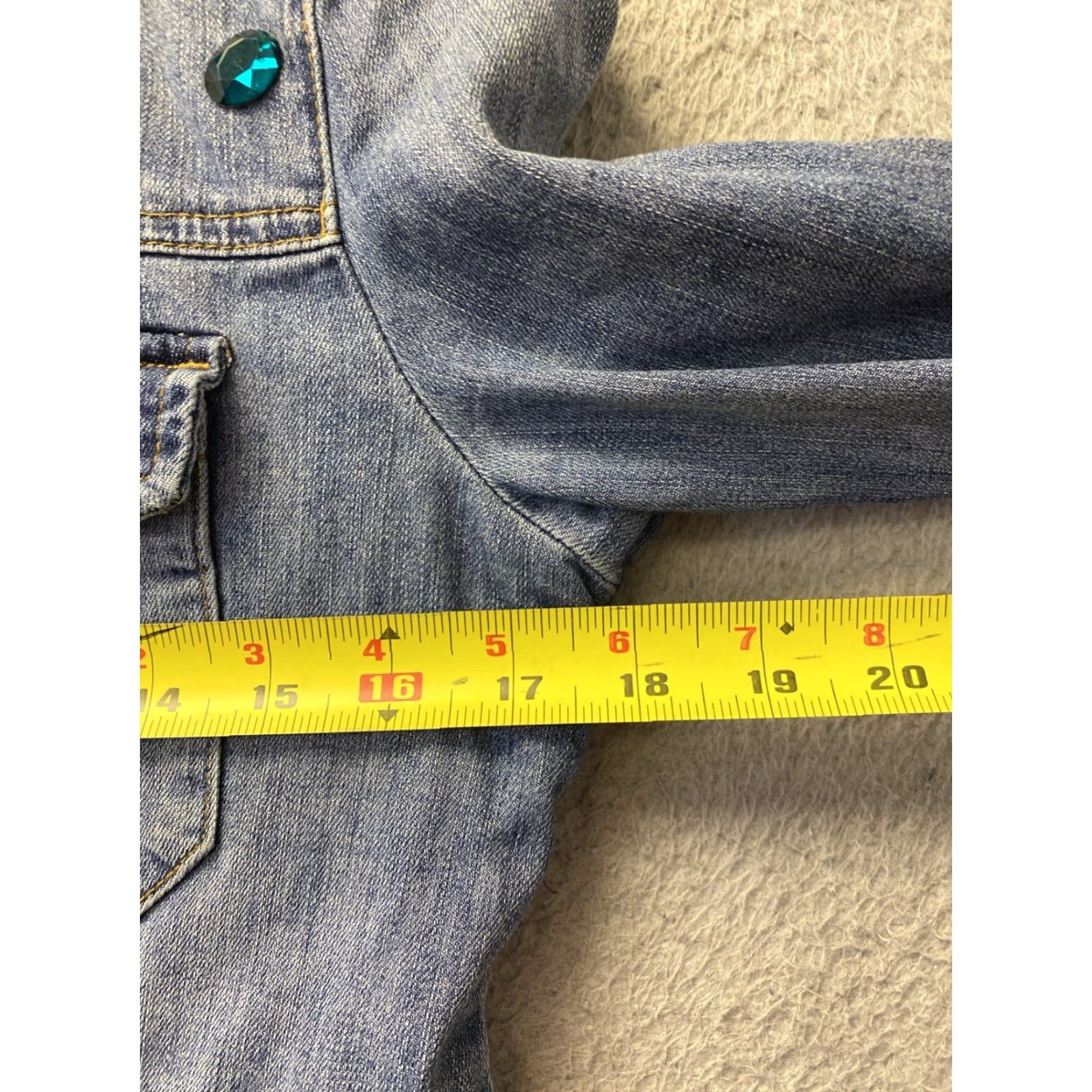 Vintage Kut From the Kloth Denim Jacket Women's Small Blue Trucker Stretch Slim /130-18 Size S / US 4 / IT 40 - 7 Thumbnail