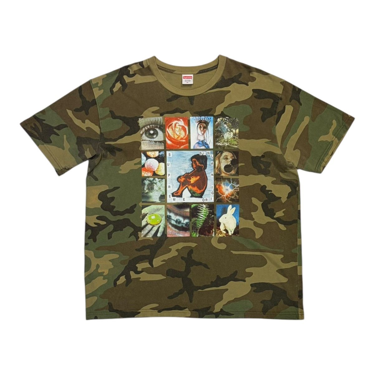 Supreme Supreme SS19 Original Sin Tee in Woodland Camo. Size US XL / EU 56 / 4 - 1 Thumbnail