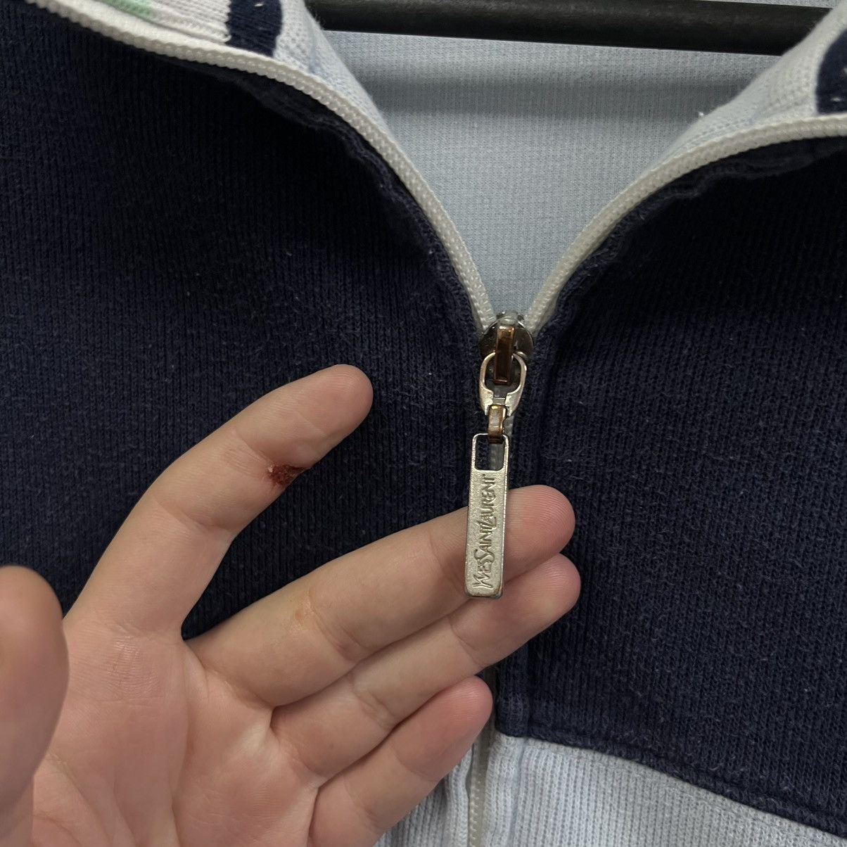 Vintage Yves Saint Laurent Sweatshirt Zip Up Jumper YSL