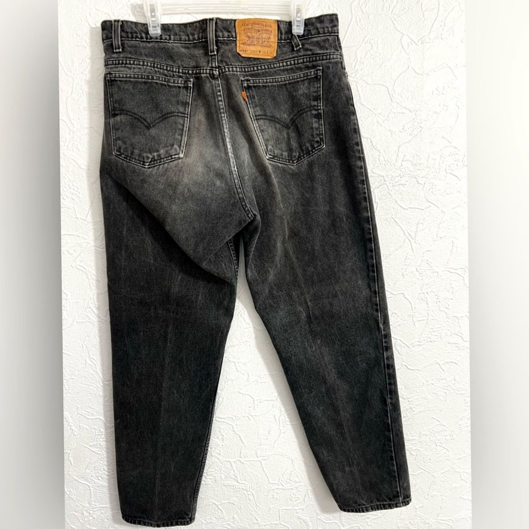 Levi's Vintage Levi'S 550 Jeans Men 38x30 Black Relaxed Tapered Fit Orange Tab Size US 38 / EU 54 - 2 Thumbnail