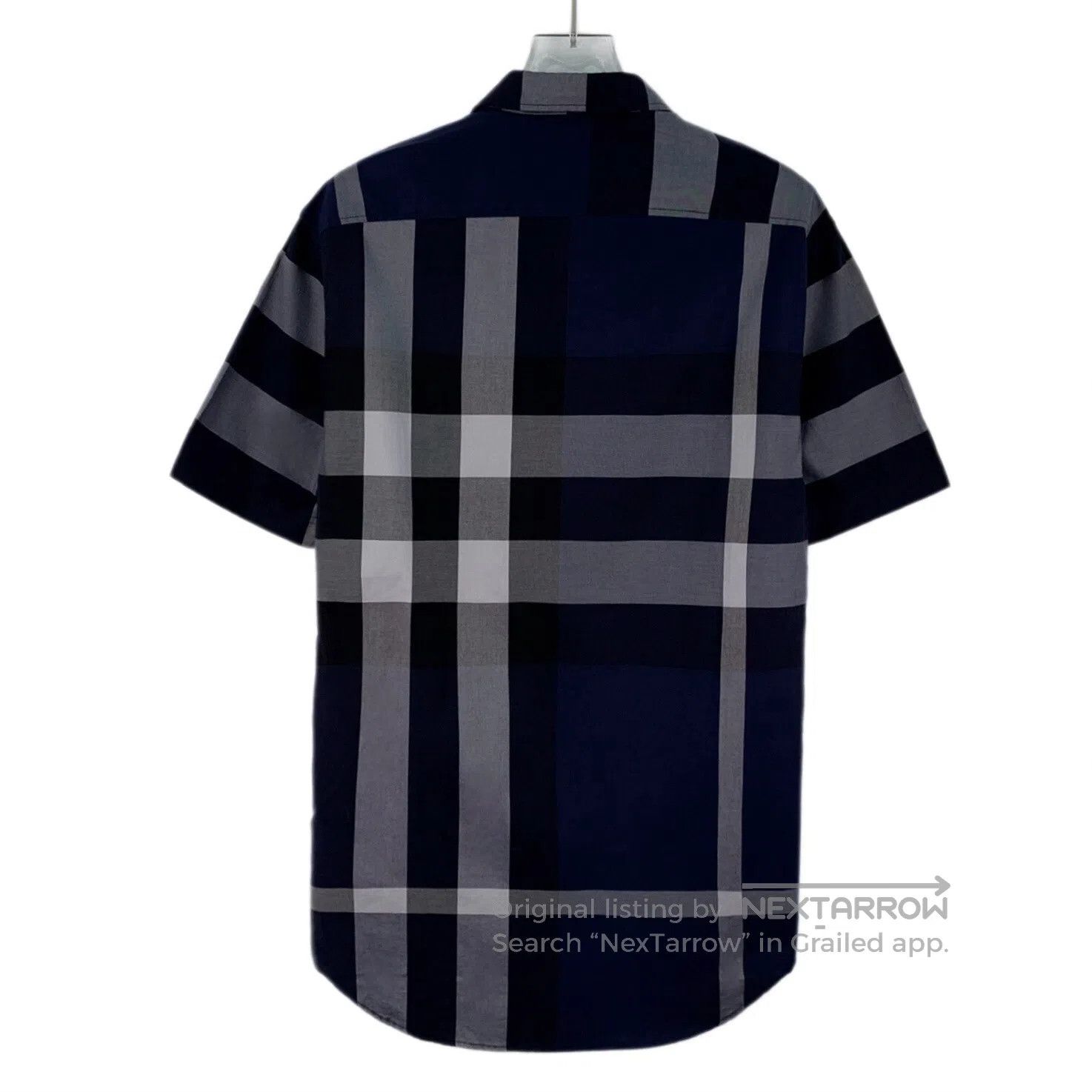 Burberry Burberry Dark blue classic plaid design cotton collar sing Size US S / EU 44-46 / 1 - 2 Thumbnail