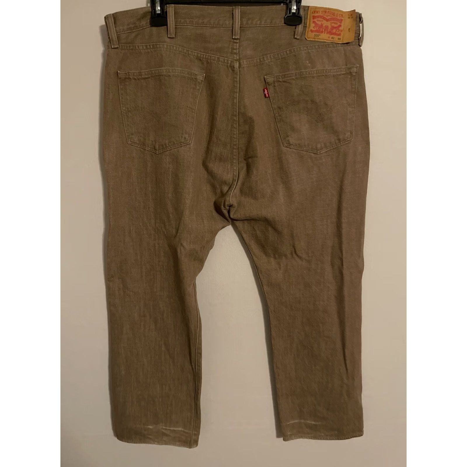 Levi's Levi's 501 Jeans Mens 42x30 Tan Button Fly Cone Denim Size US 42 / EU 58 - 3 Thumbnail