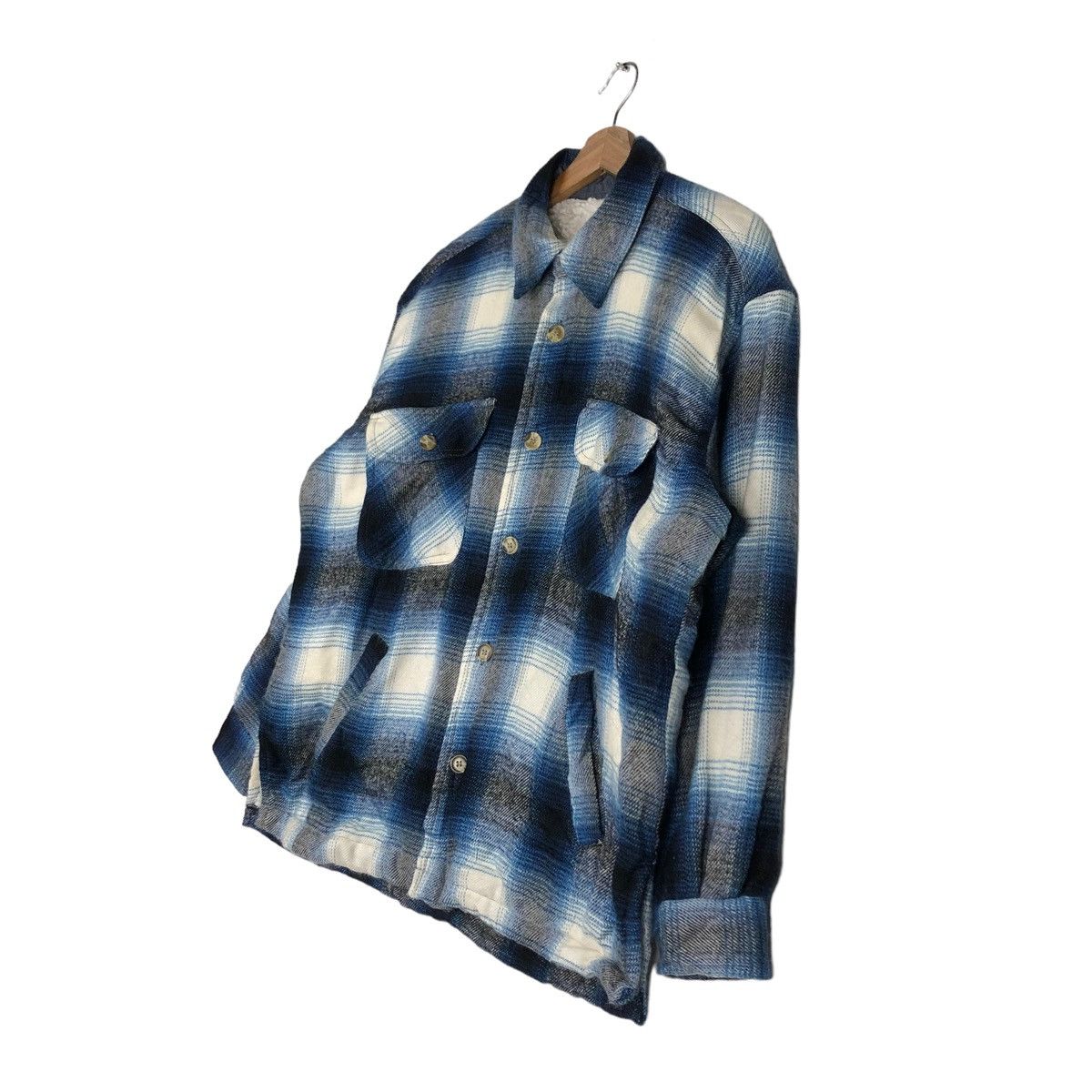 Flannel 🔥VINTAGE FLANNEL SHIRT JACKET SHEARLING LUCUPE ISSEY MIYAKE Size US M / EU 48-50 / 2 - 2 Thumbnail