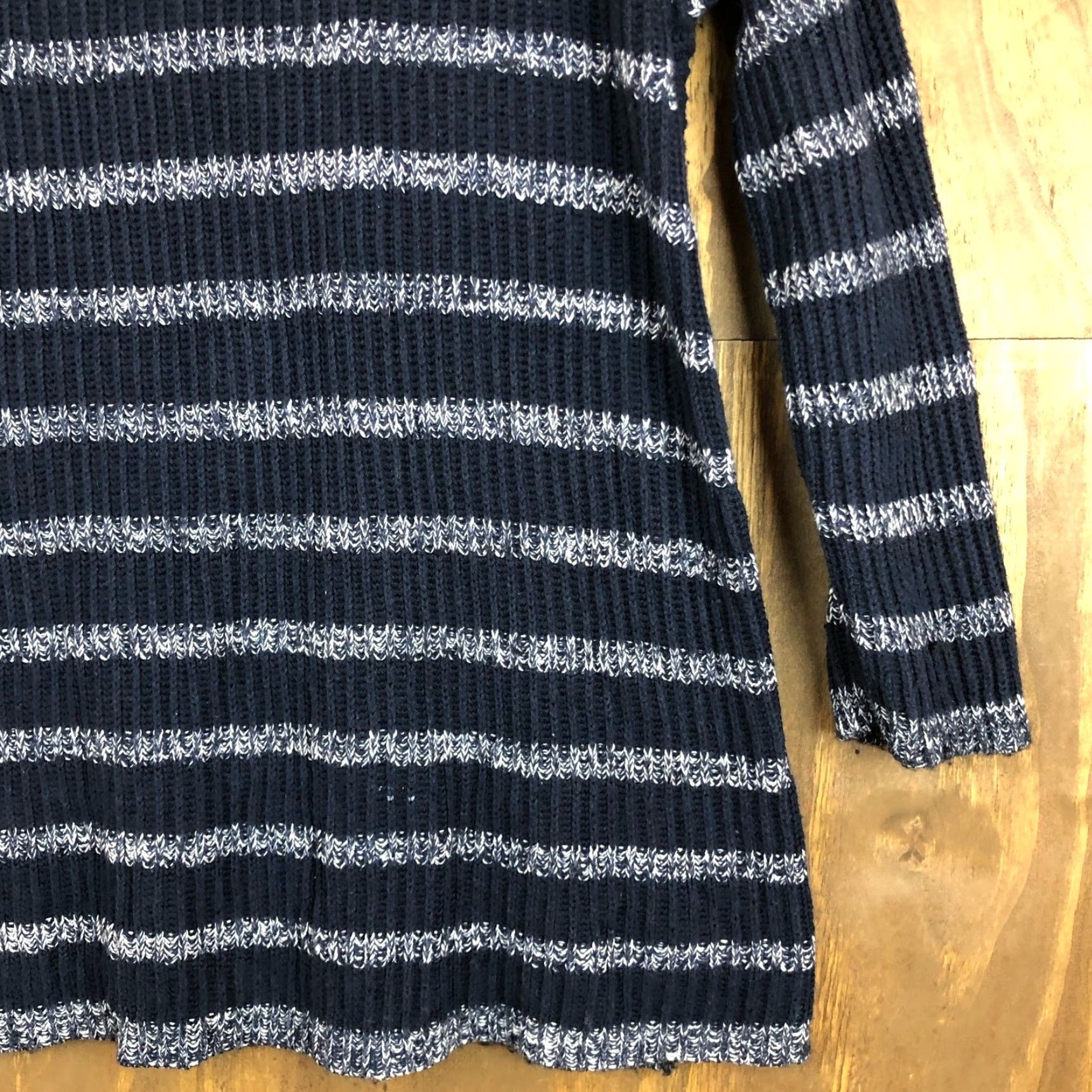 Coldwater Creek Coldwater Creek Womens Sweater Blue Knit Striped Boat Neck Long Sleeve Wool L Size L / US 10 / IT 46 - 5 Thumbnail