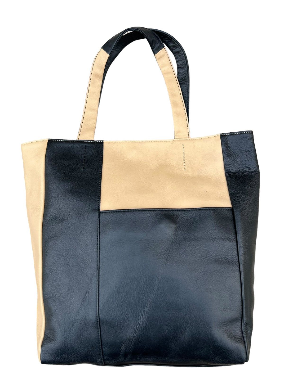 Leather Les sacs Adam Japan Patchwork Leather Tote Bag Size ONE SIZE - 7 Thumbnail