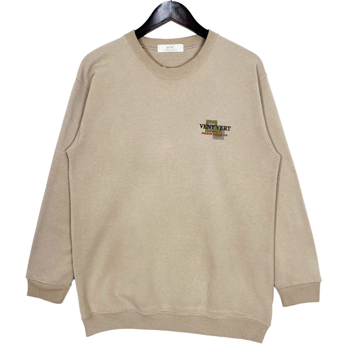 image of Cartoon Network Vintage Pierre Balmain Small Embroidery Logo Sweatshirt in Peach (Size Medium)