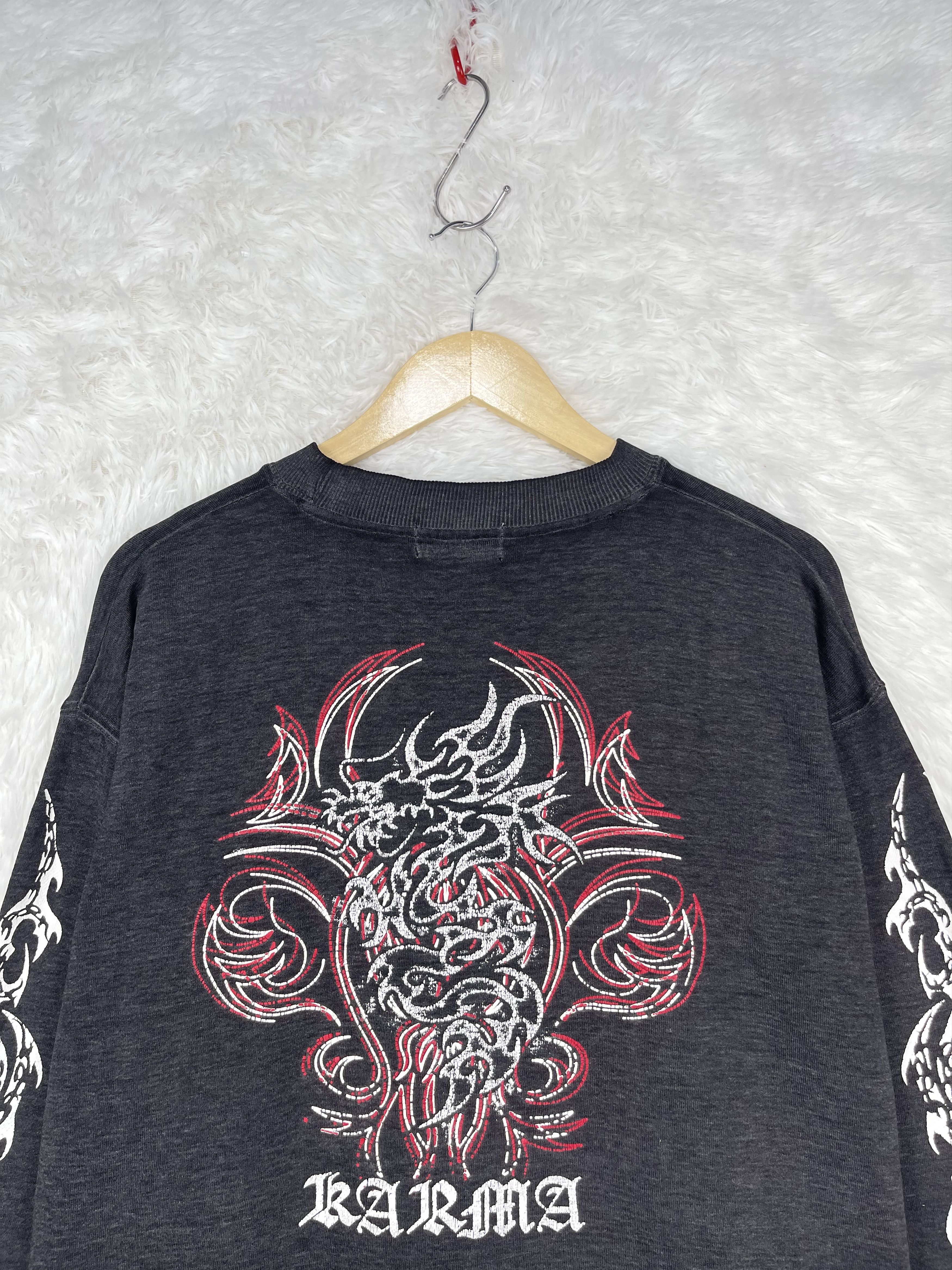 Japanese Brand Vintage Karma Dragon Tribal Graphic Sweatshirt AS0015 Size US L / EU 52-54 / 3 - 5 Thumbnail