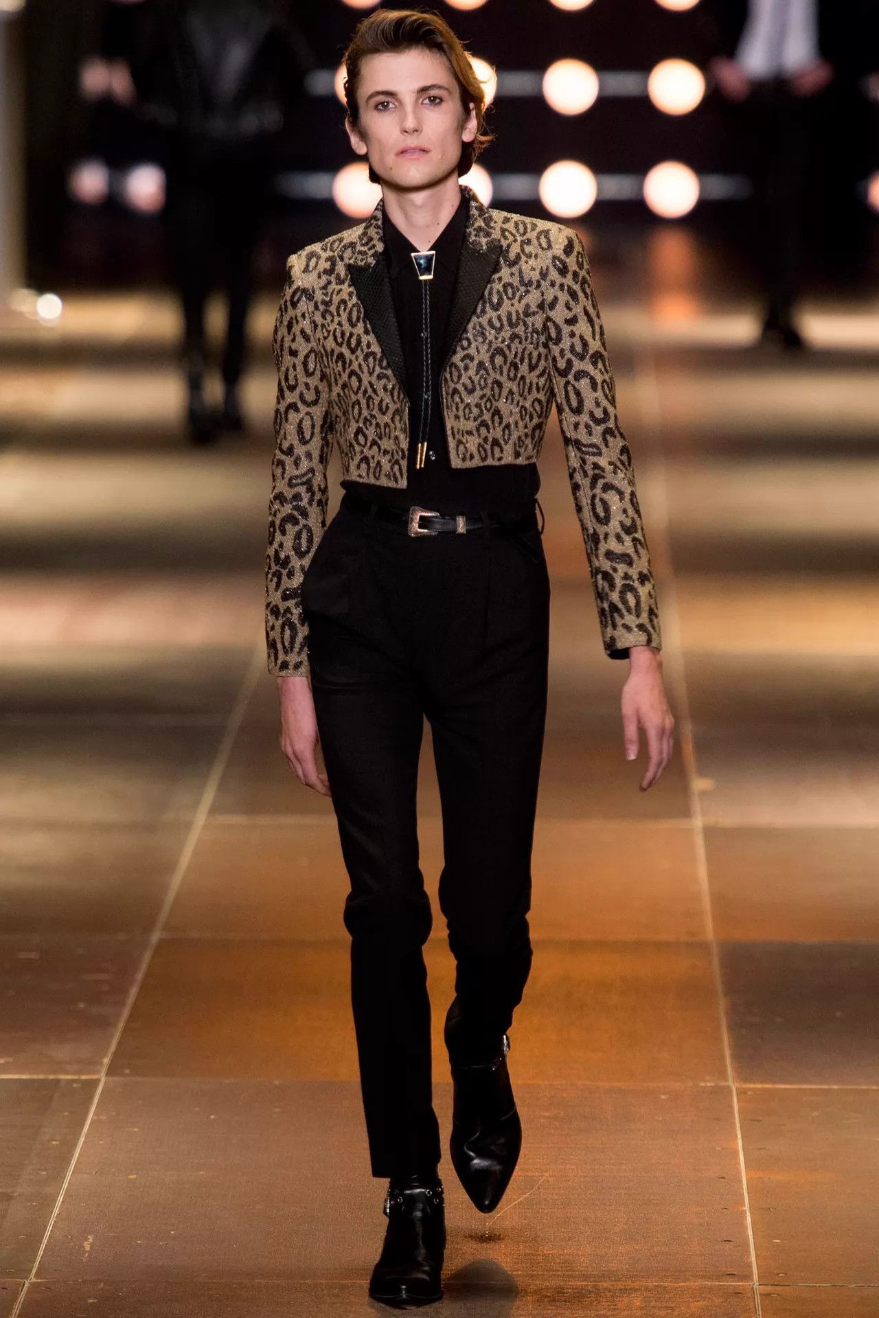 Saint Laurent Paris SLP14SS Black Warrior Silk Shirt 39 Size US M / EU 48-50 / 2 - 8 Thumbnail