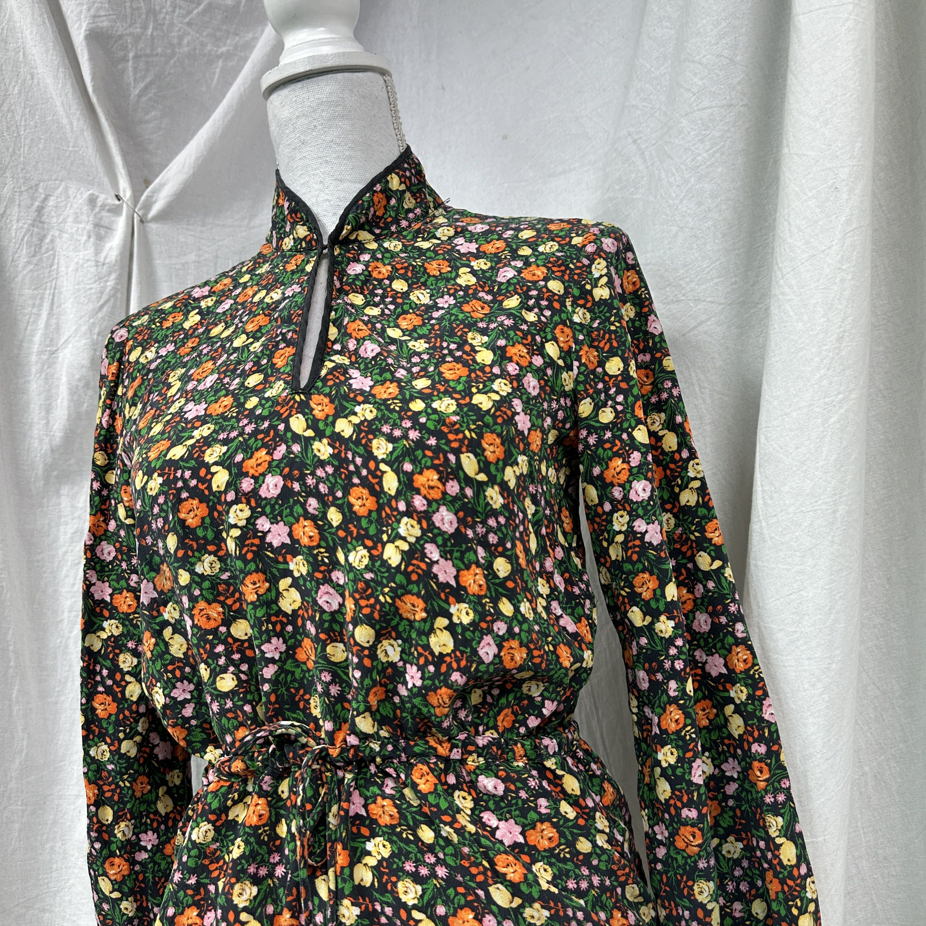 Ganni Vintage Casual Preppy Floral Silk Ganni Shirt Y2K Size XS / US 0-2 / IT 36-38 - 7 Thumbnail
