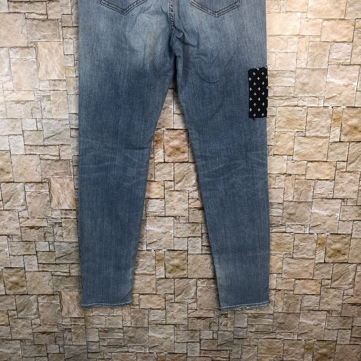 LOWRYS FARM Lowrys Farm sashiko patchwork Blue Denim Pants #A75 Size US 30 / EU 46 - 18 Thumbnail
