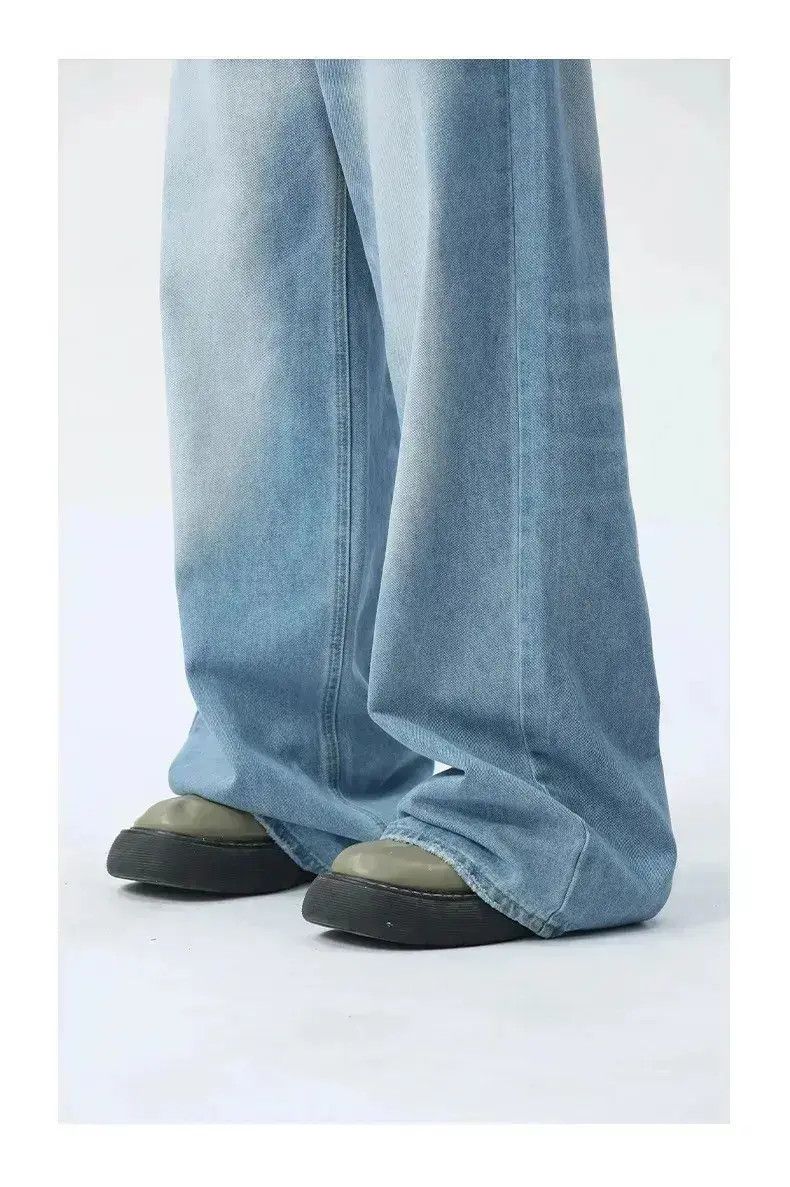 Japanese Brand Wide Leg Casual Simple Style Jeans Pants Size US 30 / EU 46 - 2 Thumbnail