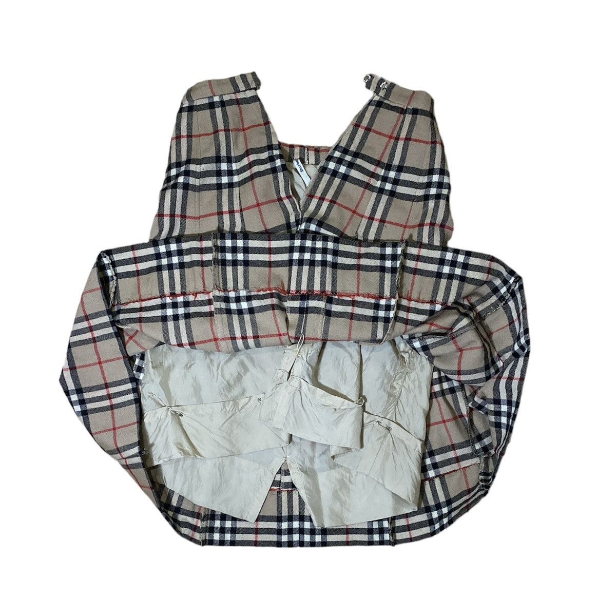 Burberry × Vintage Vintage 70s-80s Burberrys Nova Check Pleated Skirt Size 24" / US 00 / IT 34 - 4 Thumbnail