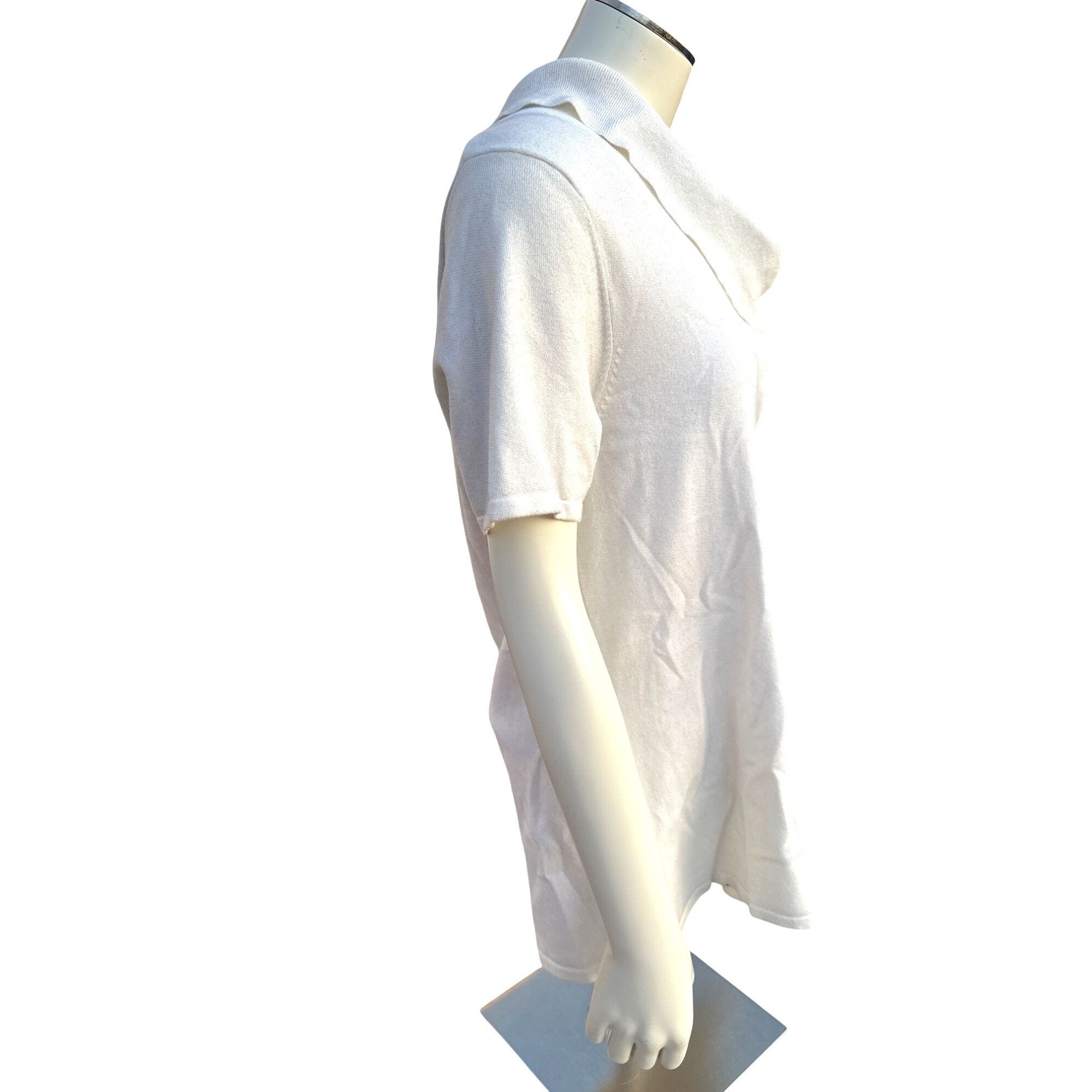 Other Alex Marie Off Shoulder Knit Top Size Large White Stretch Fa Size L / US 10 / IT 46 - 2 Thumbnail