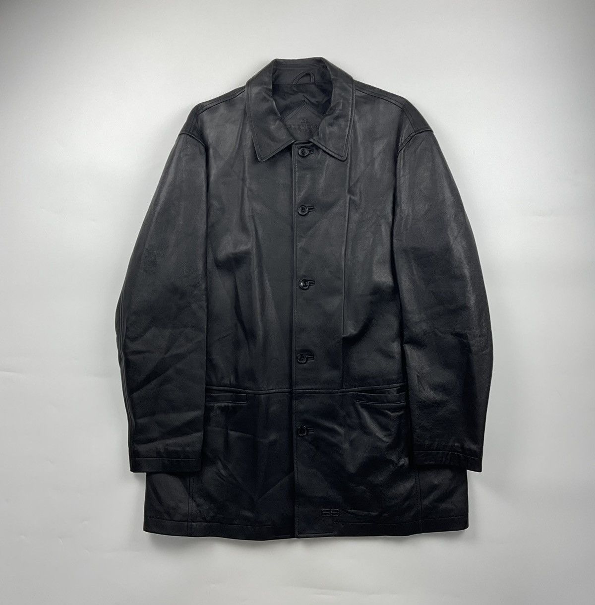 Balenciaga Vintage Balenciaga Leather Jacket Size US XL / EU 56 / 4 - 1 Thumbnail