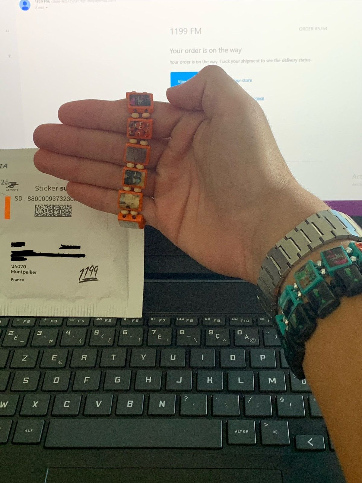 Other Bazo 1199 orange bracelet Size 40 - 8 Thumbnail