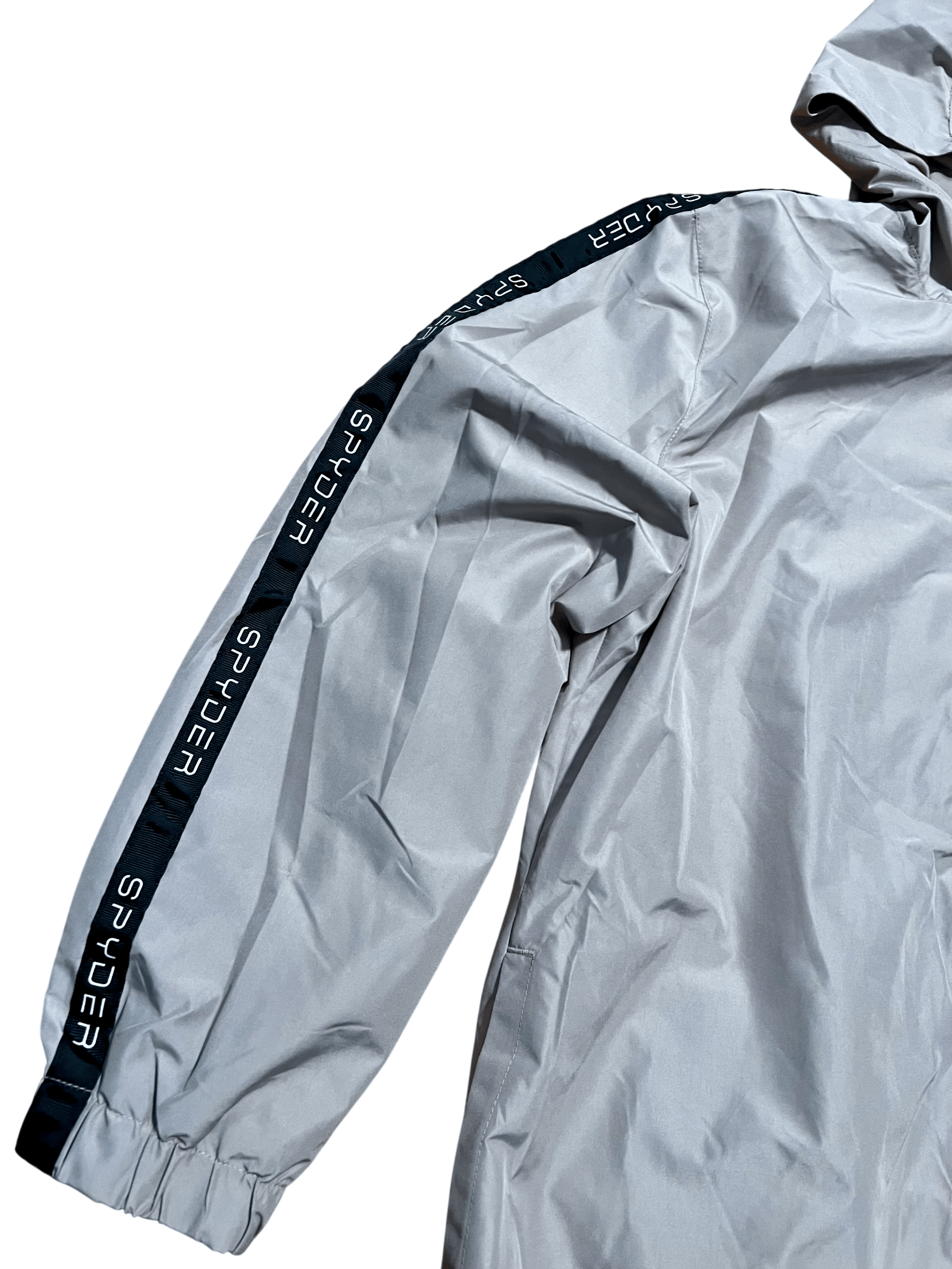Spyder Spyder Hooded Gray Windbreaker Full Zip Jacket Size US XL / EU 56 / 4 - 2 Thumbnail