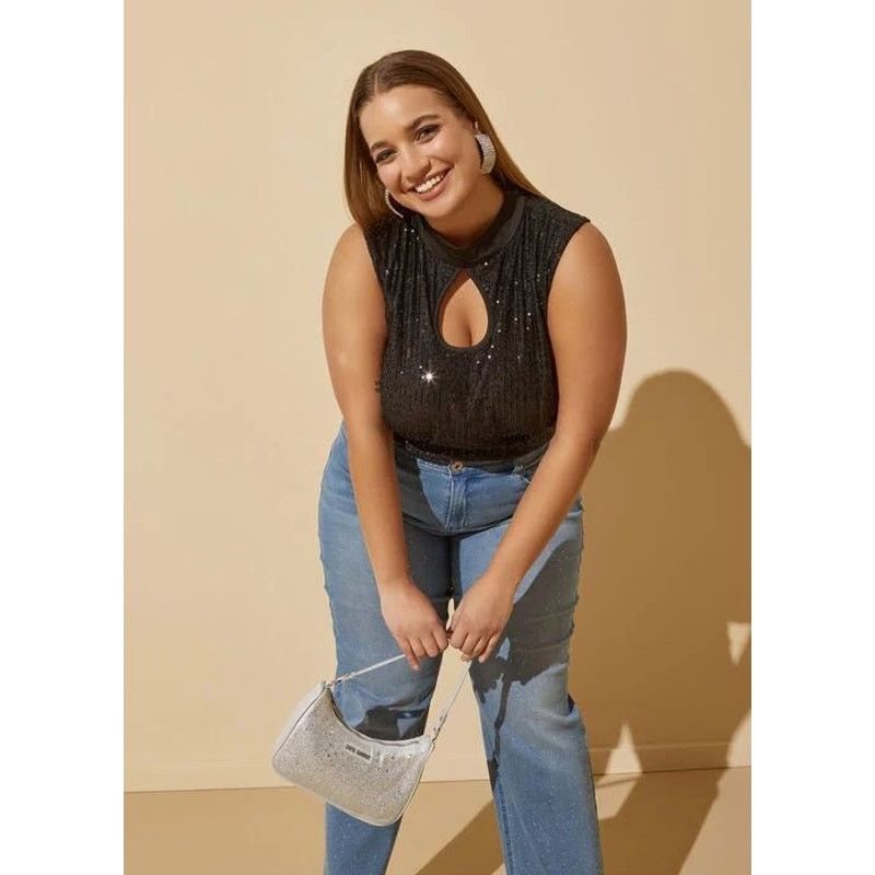 Other PLUS Size 30/32W | Sleeveless Sequined Bodysuit Size 4XL / US 24-26 - 5 Thumbnail