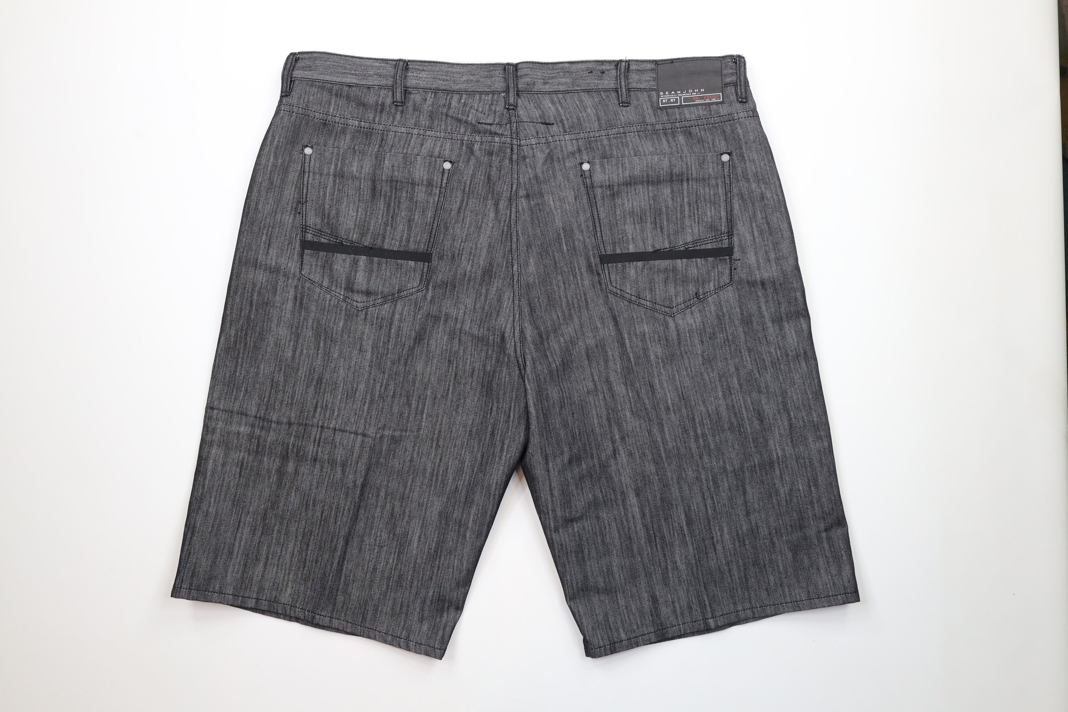 Sean John × Vintage Vintage Sean John Fit Hip Hop Denim Jean Shorts Jorts Black Size US 44 / EU 60 - 7 Thumbnail