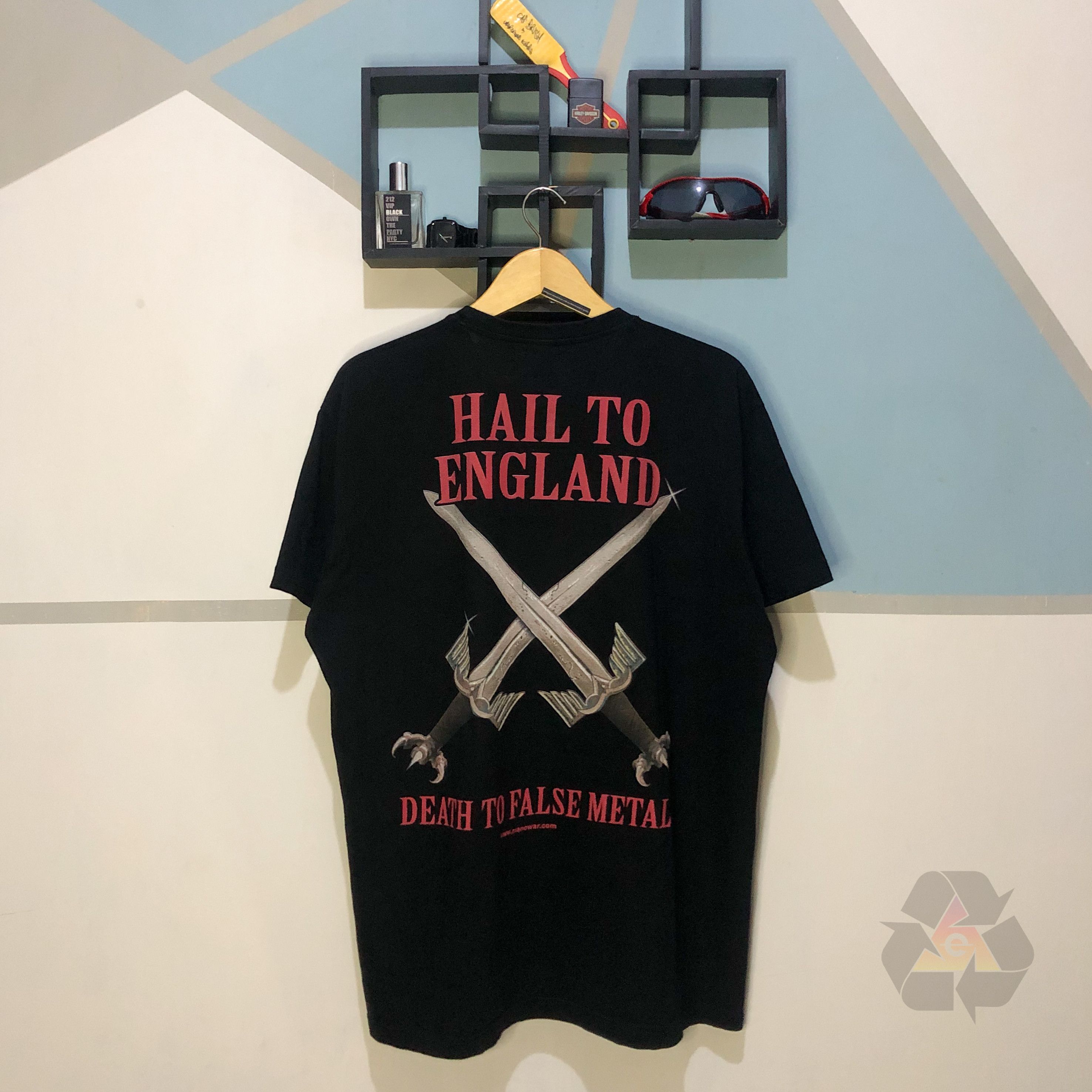 Band Tees Vintage Manowar Hail to England Death to False Heavy Metal Size US XL / EU 56 / 4 - 12 Thumbnail