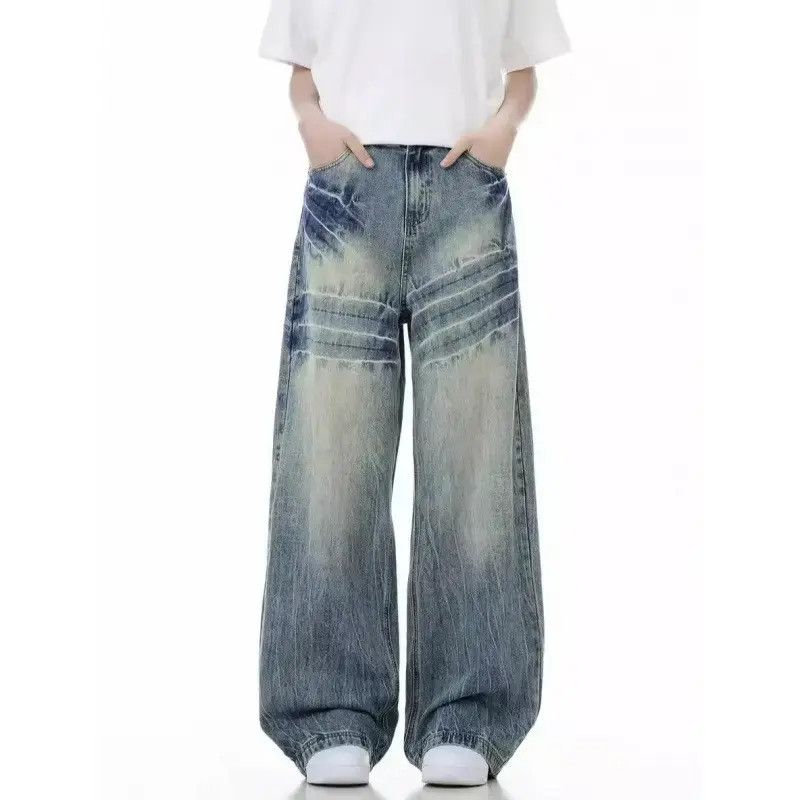 Japanese Brand Retro loose wide leg high street jeans Size US 32 / EU 48 - 2 Thumbnail