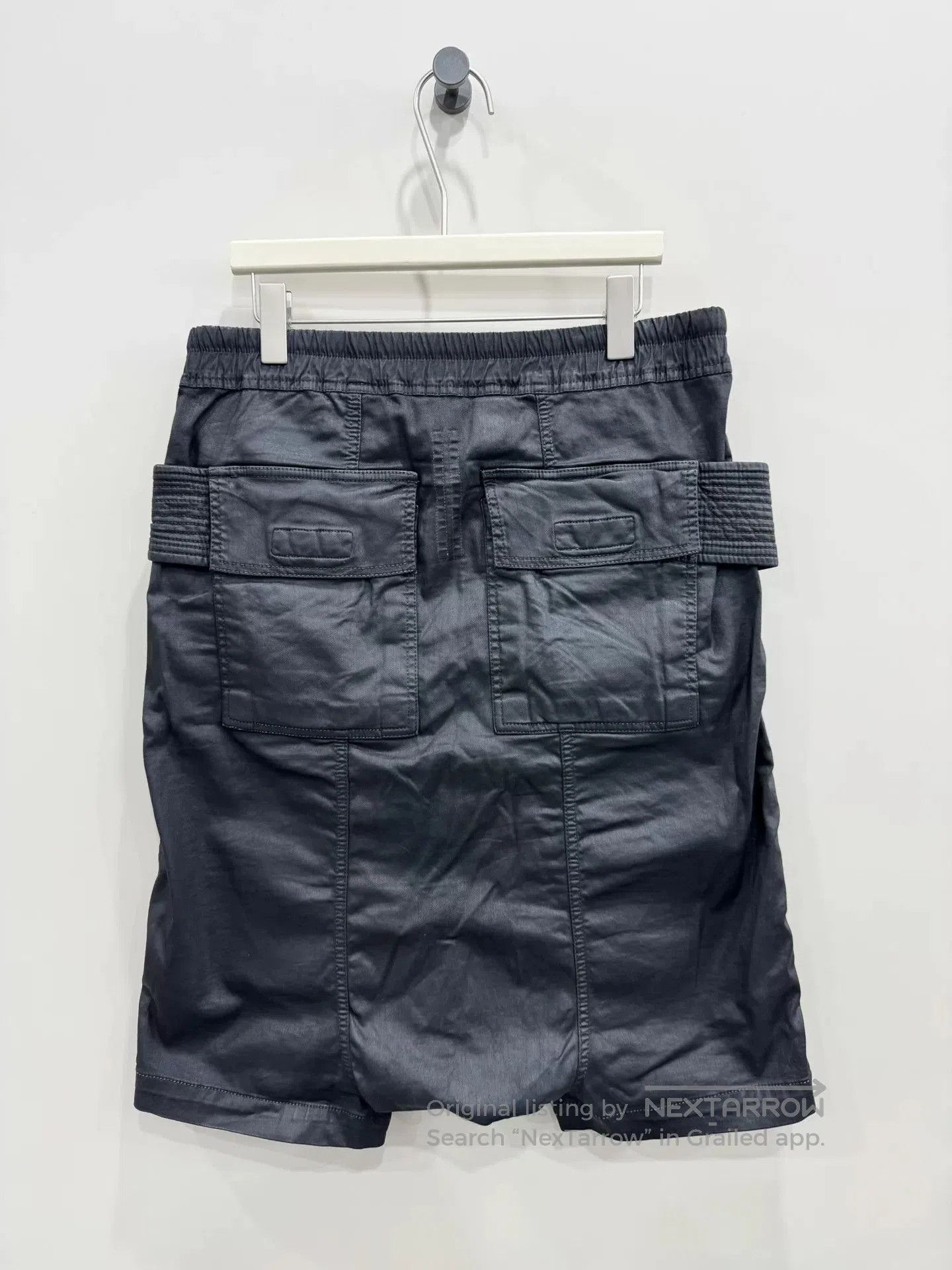 Rick Owens Rick Owens Waxed Double-Ring Shorts. Size US 32 / EU 48 - 2 Thumbnail