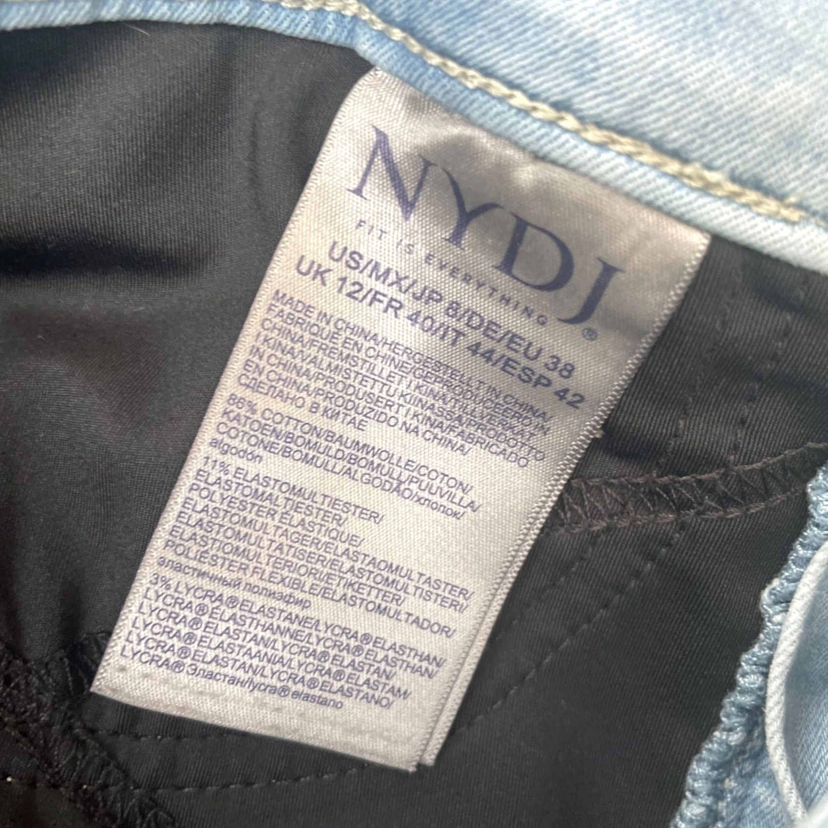 NYDJ NYDJ Jeans Womens 8 Blue Marilyn Straight Leg Stretch Denim Cotton Curves Shaper Size 30" / US 8 / IT 44 - 5 Thumbnail
