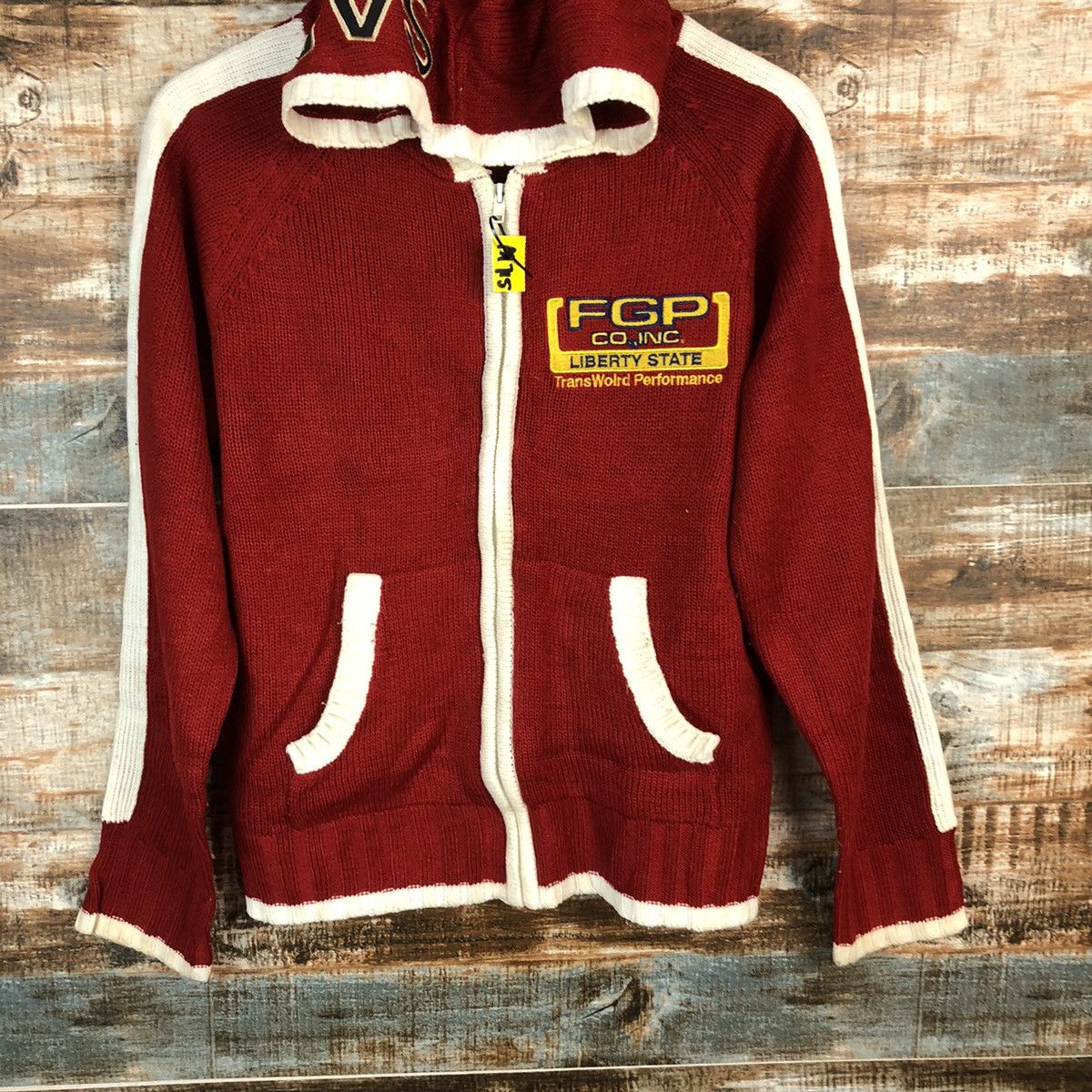 Homespun Knitwear × Japanese Brand Flaour Parfum Red Hoodi Knitwear #A1715 Size M / US 6-8 / IT 42-44 - 6 Thumbnail