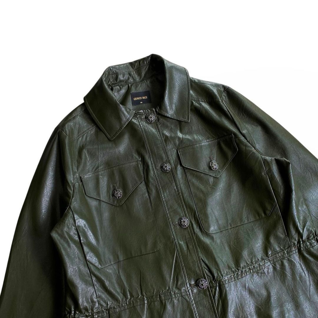 Other Georges Rech elastic tie waist faux leather jacket Size M / US 6-8 / IT 42-44 - 3 Thumbnail